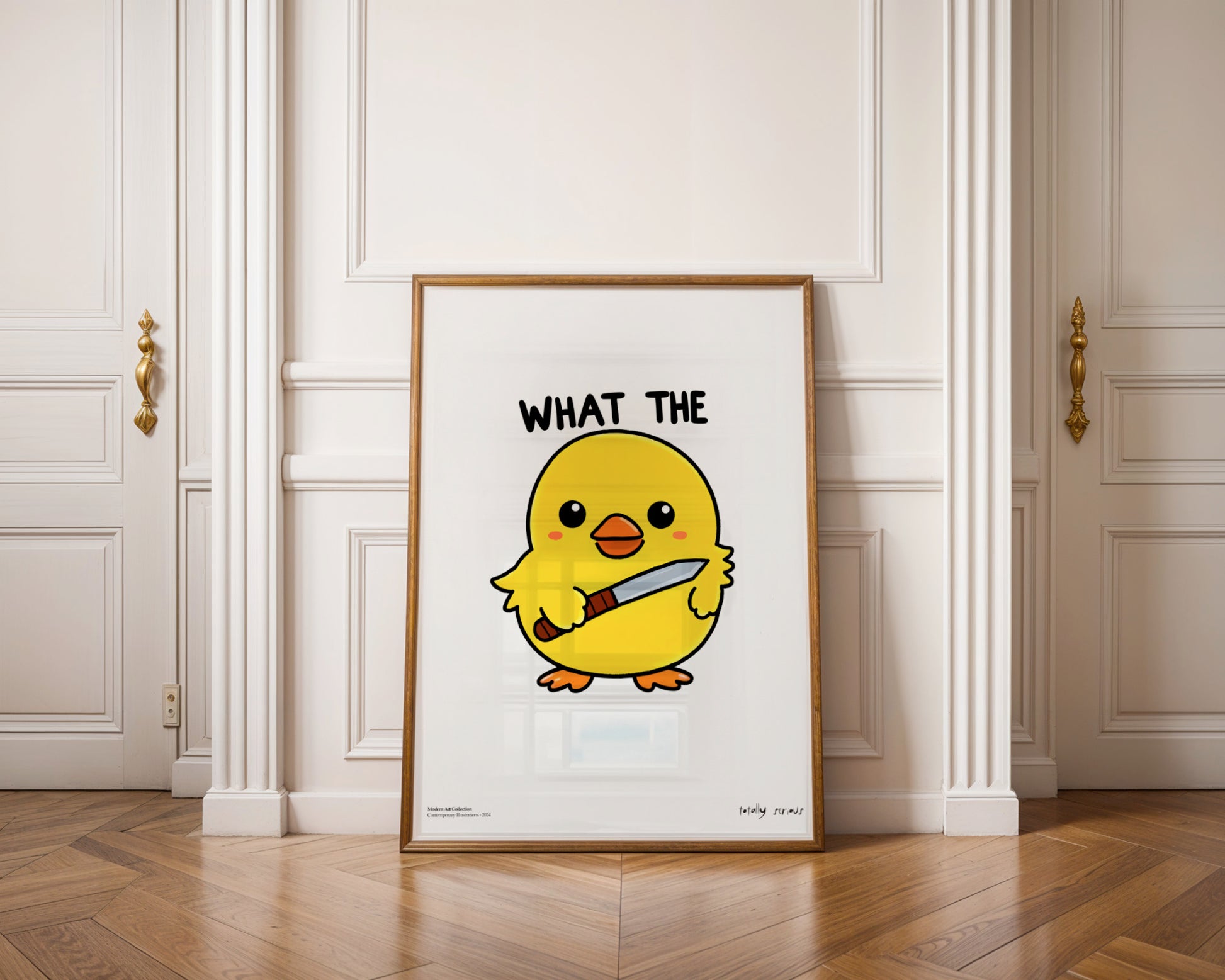 Poster What the Duck, Totally Serious, modernism, contemporary art