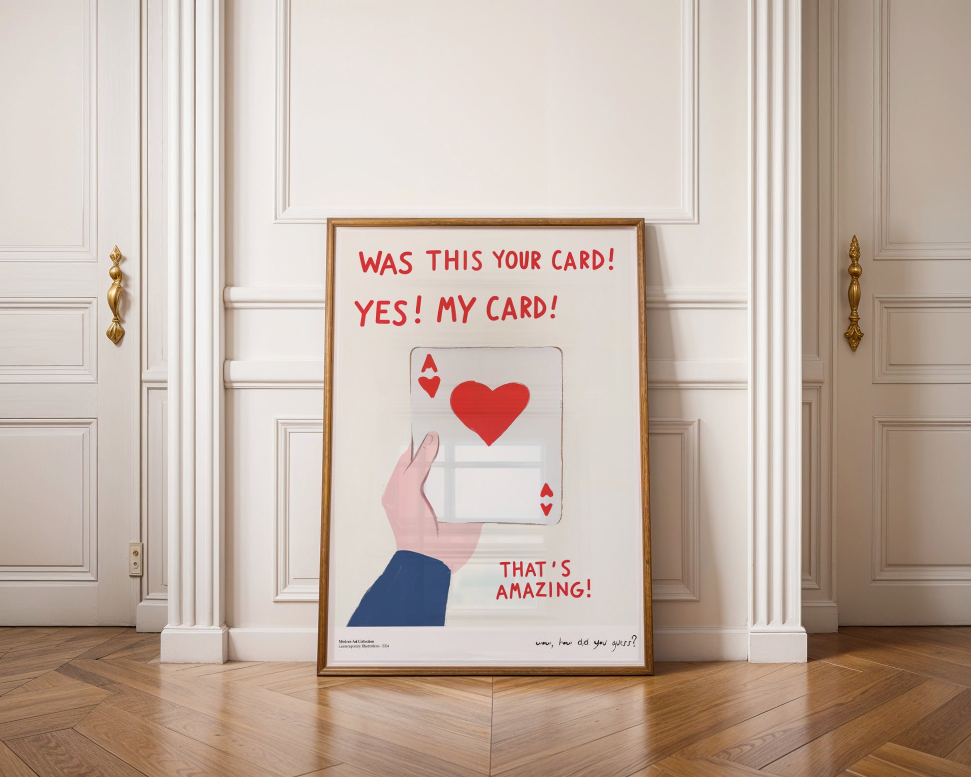 Amazing Card poster, Ace of Hearts, modernism, contemporary art