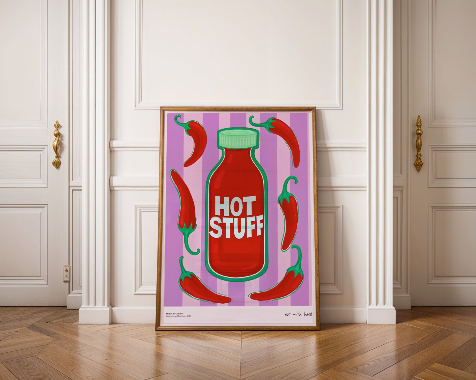 Hot Stuff Poster, Art with Heat, Modernism, Contemporary Art