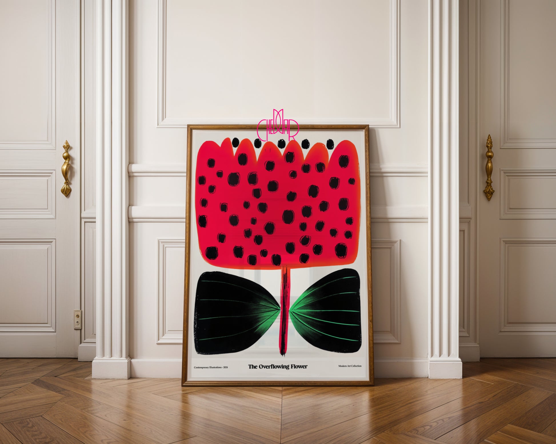 "Overlowing Flower" poster, a blooming flower