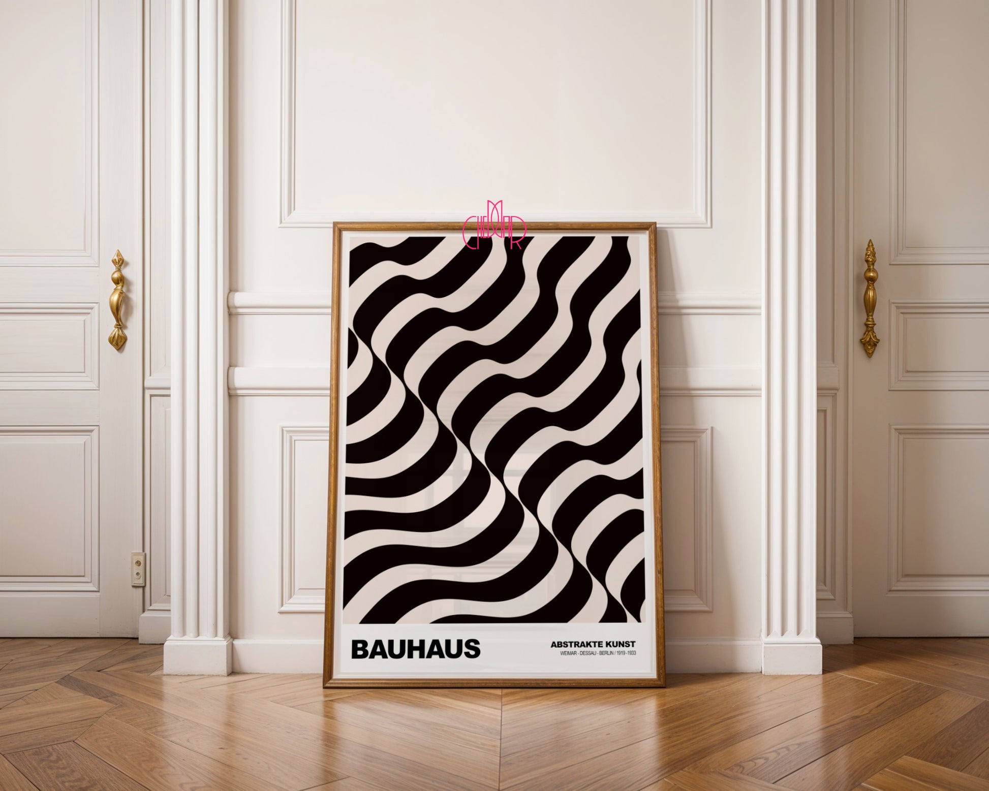 Płynna Geometria: Wavy Monolith – Bauhaus, Abstract Kinetic Flow