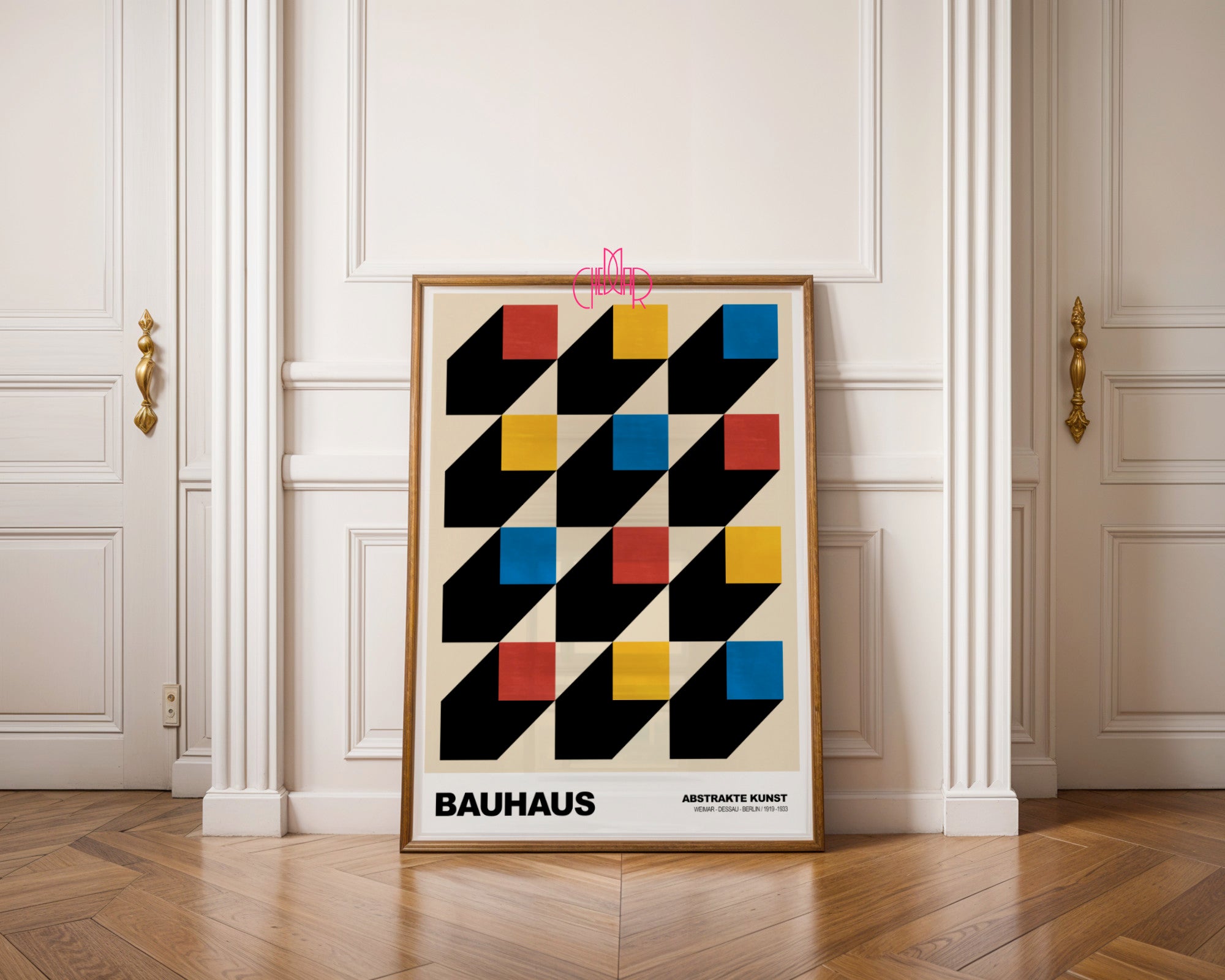 Geometryczny Labirynt: 3D Isometric Cubes – Bauhaus, Abstract