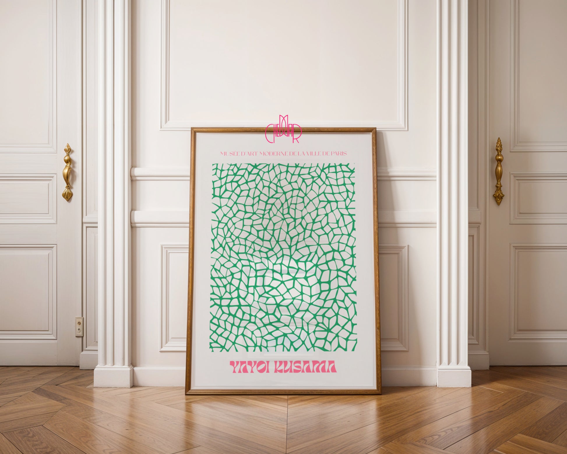 Plakat Yayoi Kusama, Green Infinity Nets, Contemporary Art Museum