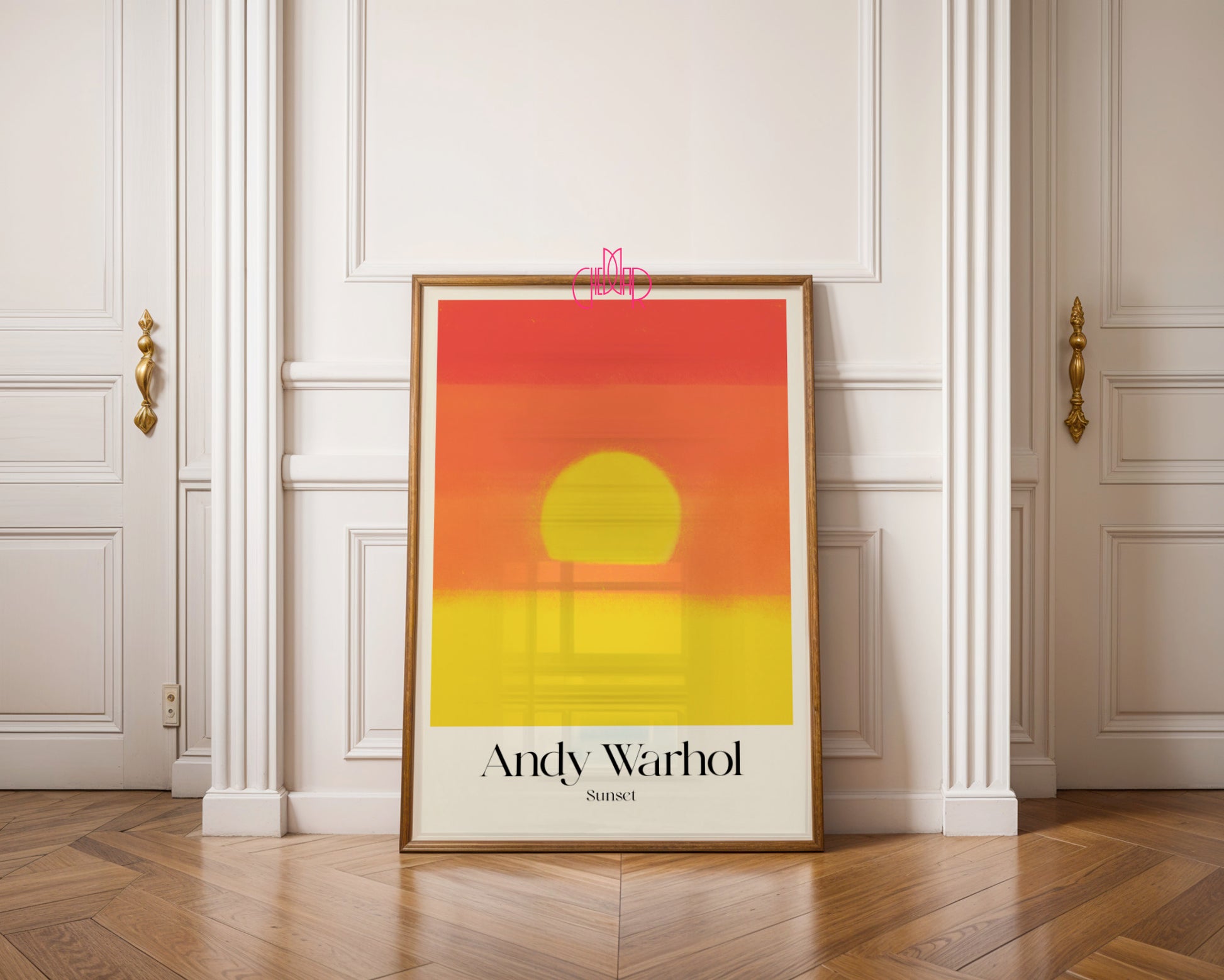 Słoneczna Ikona: Golden Hour – Andy Warhol, Pop Art Sunset