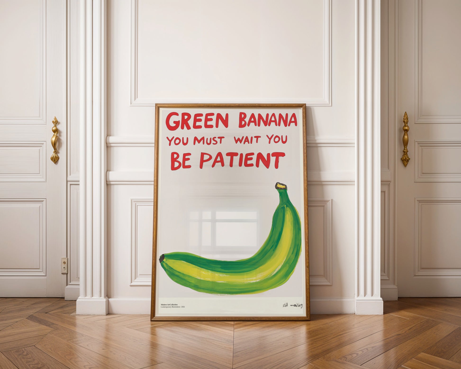 Green Banana Poster – A Stylish Lesson in Patience in Your Home!