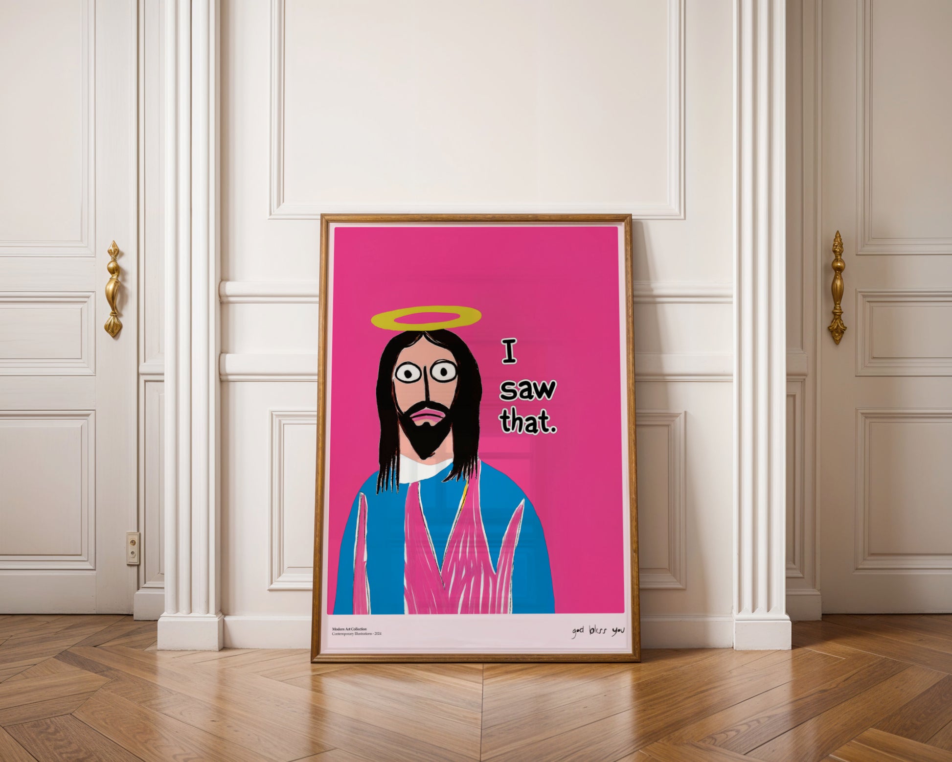 I Saw That poster, Jesus Art, modernism, contemporary art