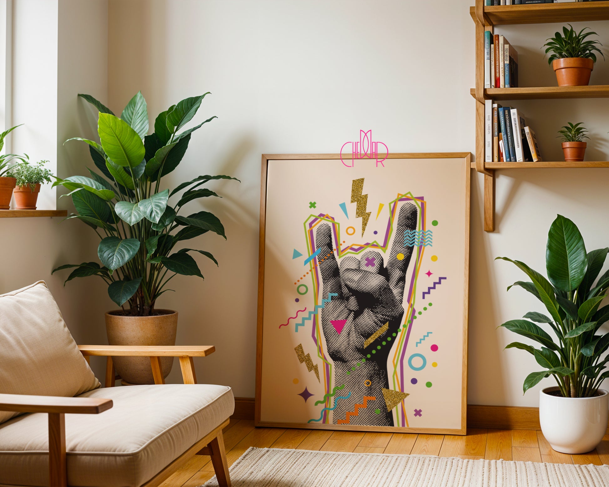 Zestaw retro pop-art – Rock & Peace Gestures