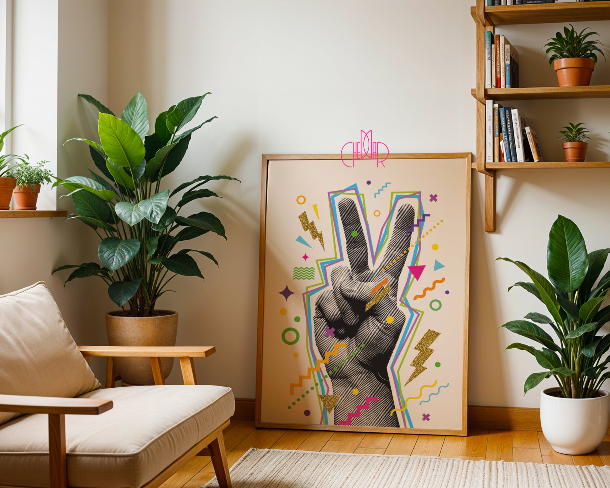 Zestaw retro pop-art – Rock & Peace Gestures