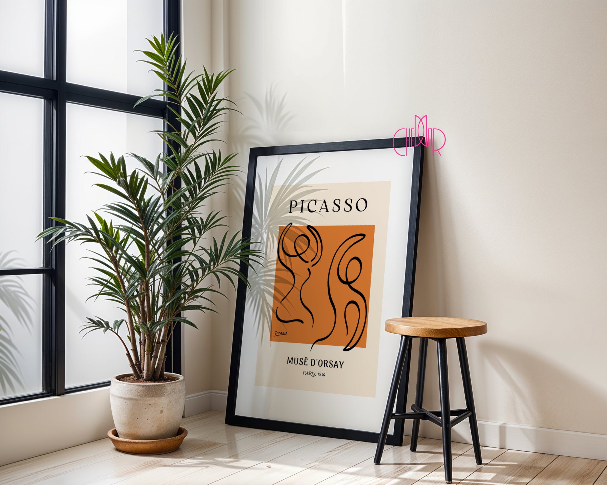 Pablo Picasso – Musée d’Orsay Abstract Figure & Orange Contrast