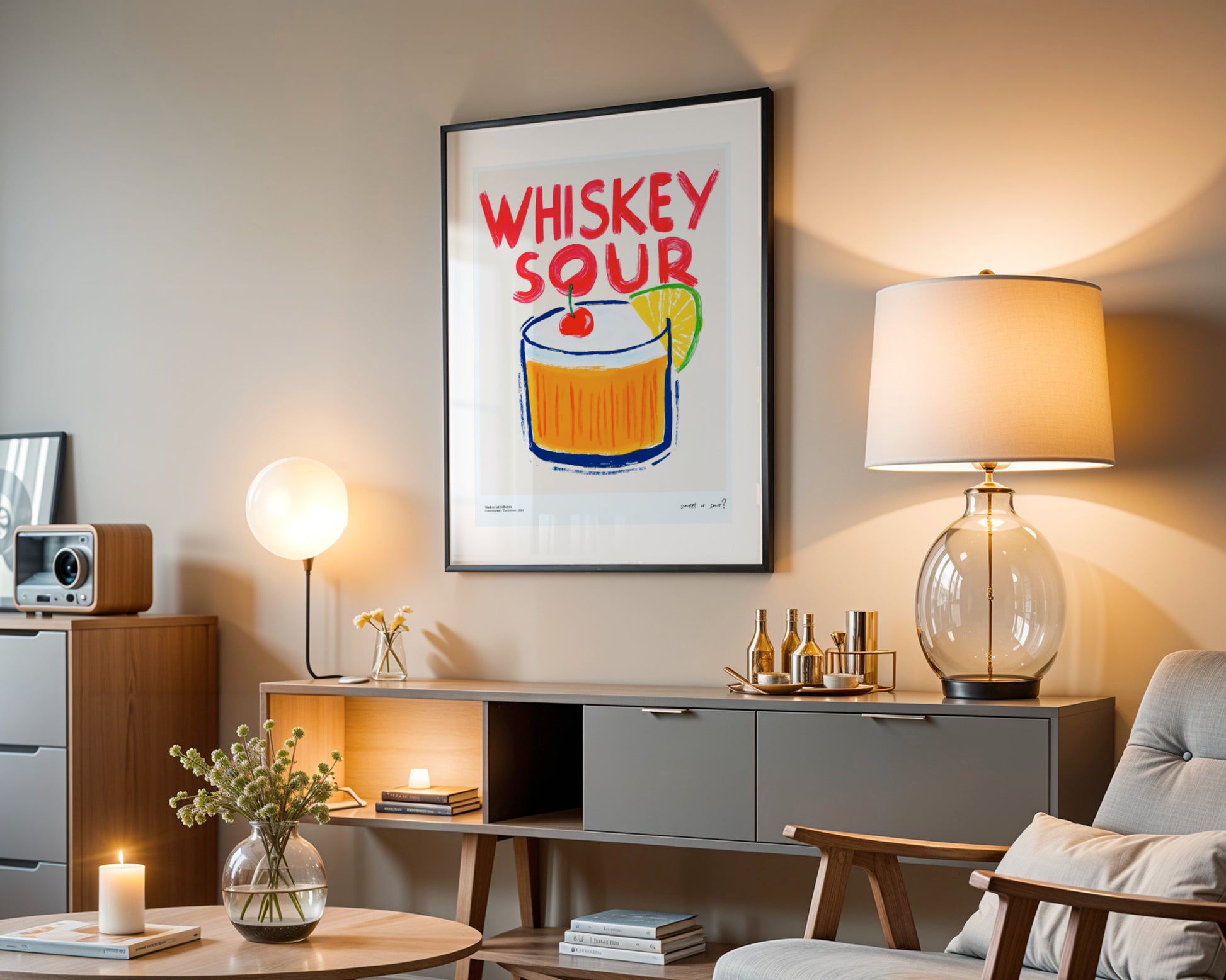 “Whiskey Sour” poster – A classic with a fun twist!