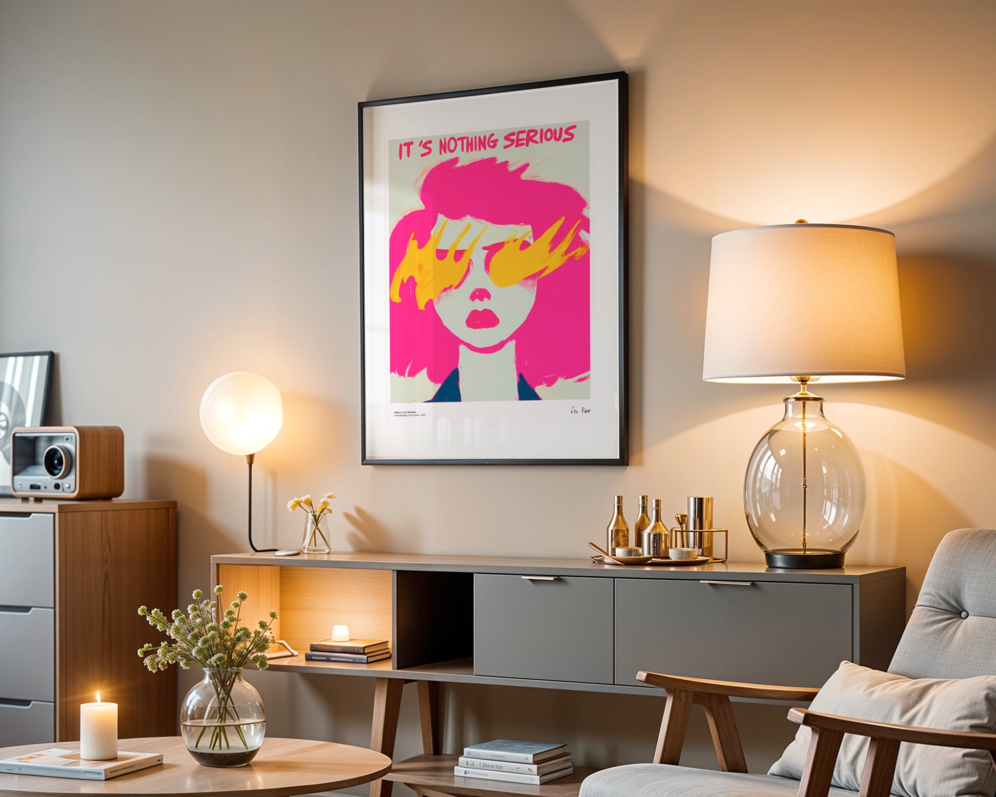 It’s Nothing Serious, I’m Fine poster, modernism, contemporary art