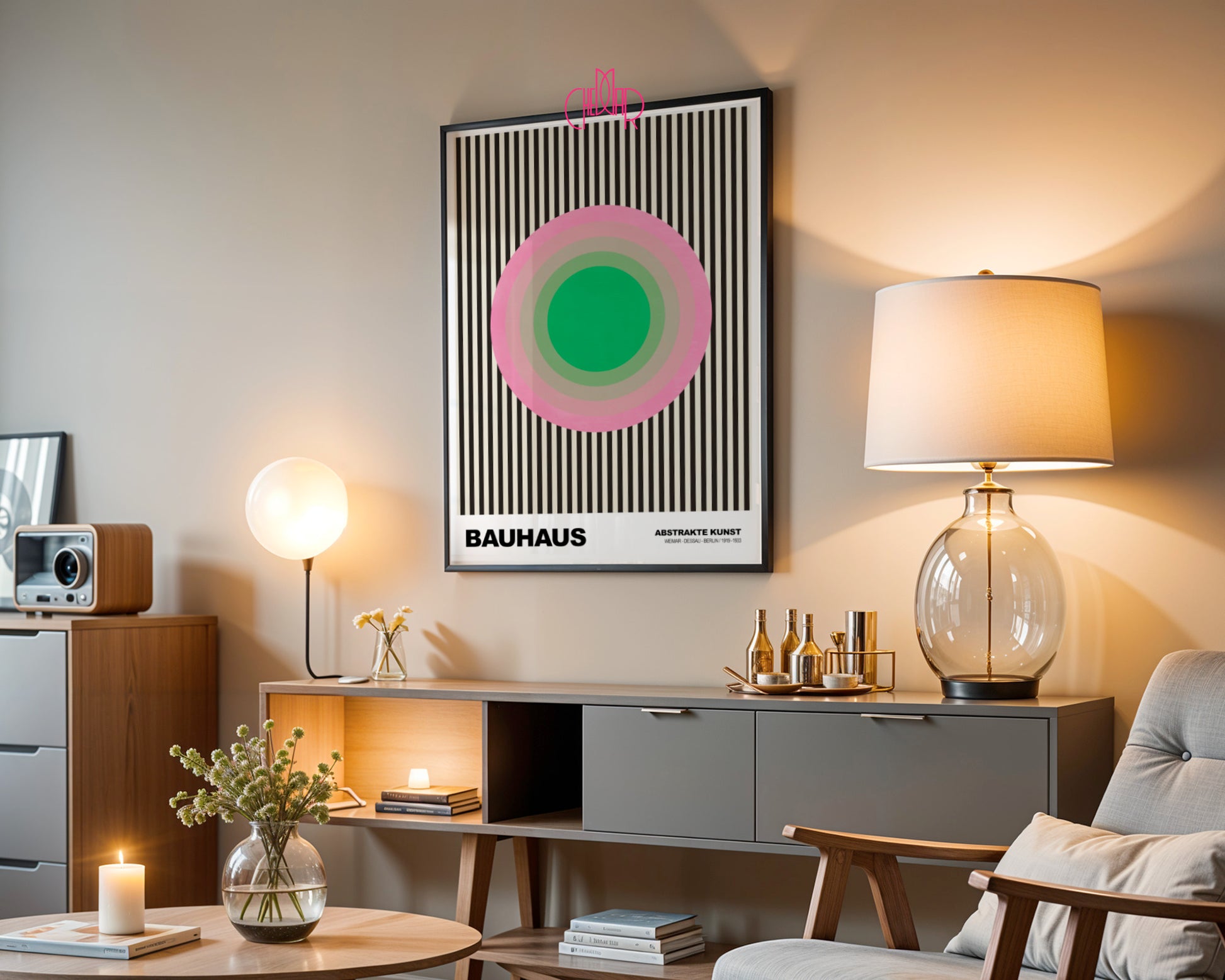 Spektrum Formy: Geometric Unity – Bauhaus, Abstract Composition