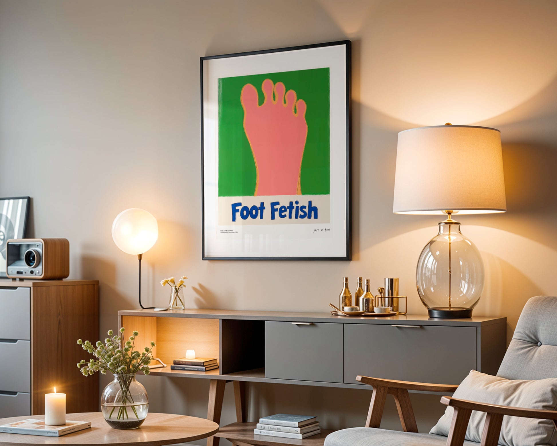 "Foot Fetish" Poster – A Bold Accent for Curio Collectors!