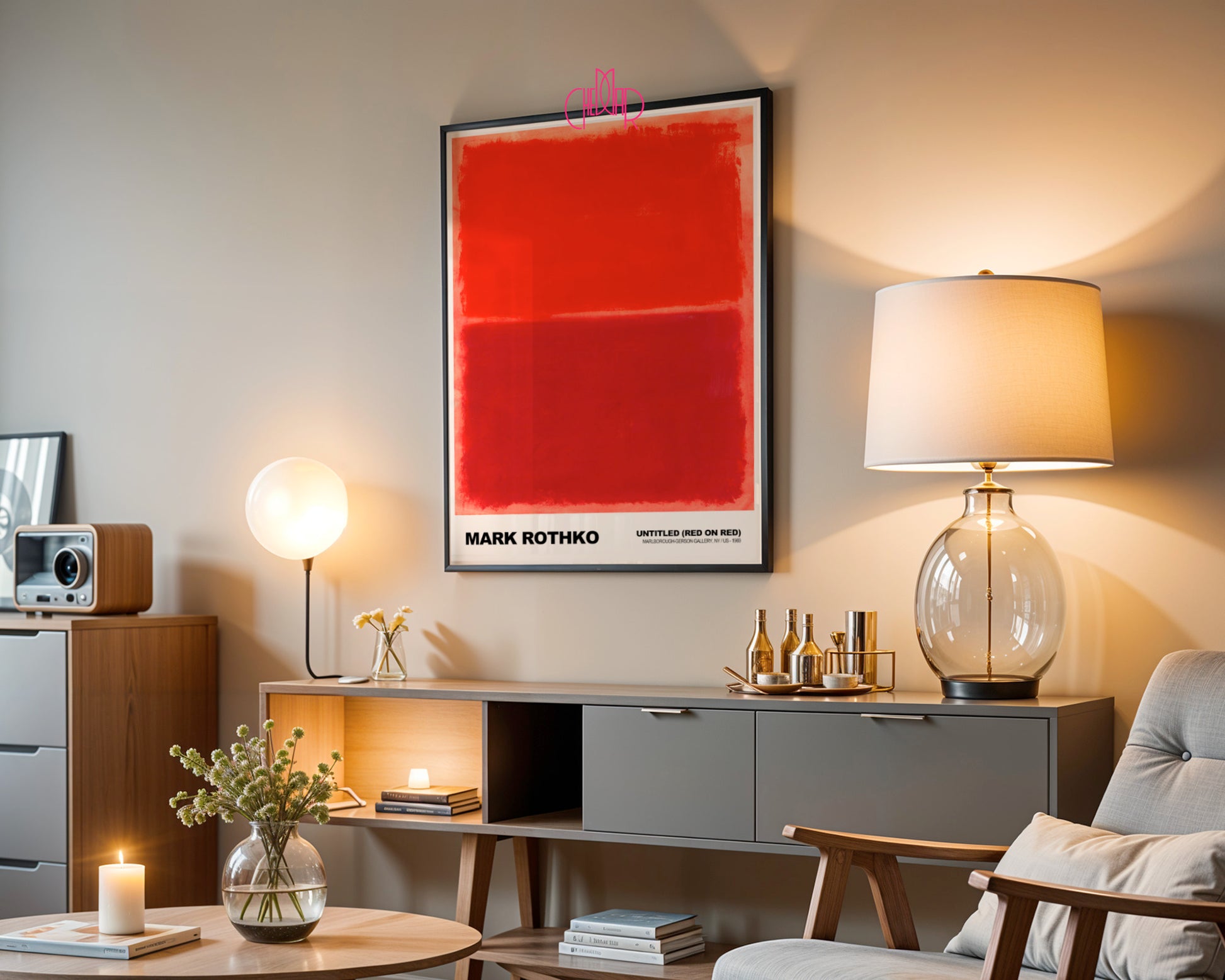 Płonąca Abstrakcja: Crimson Resonance – Mark Rothko, Untitled (Red on Red)