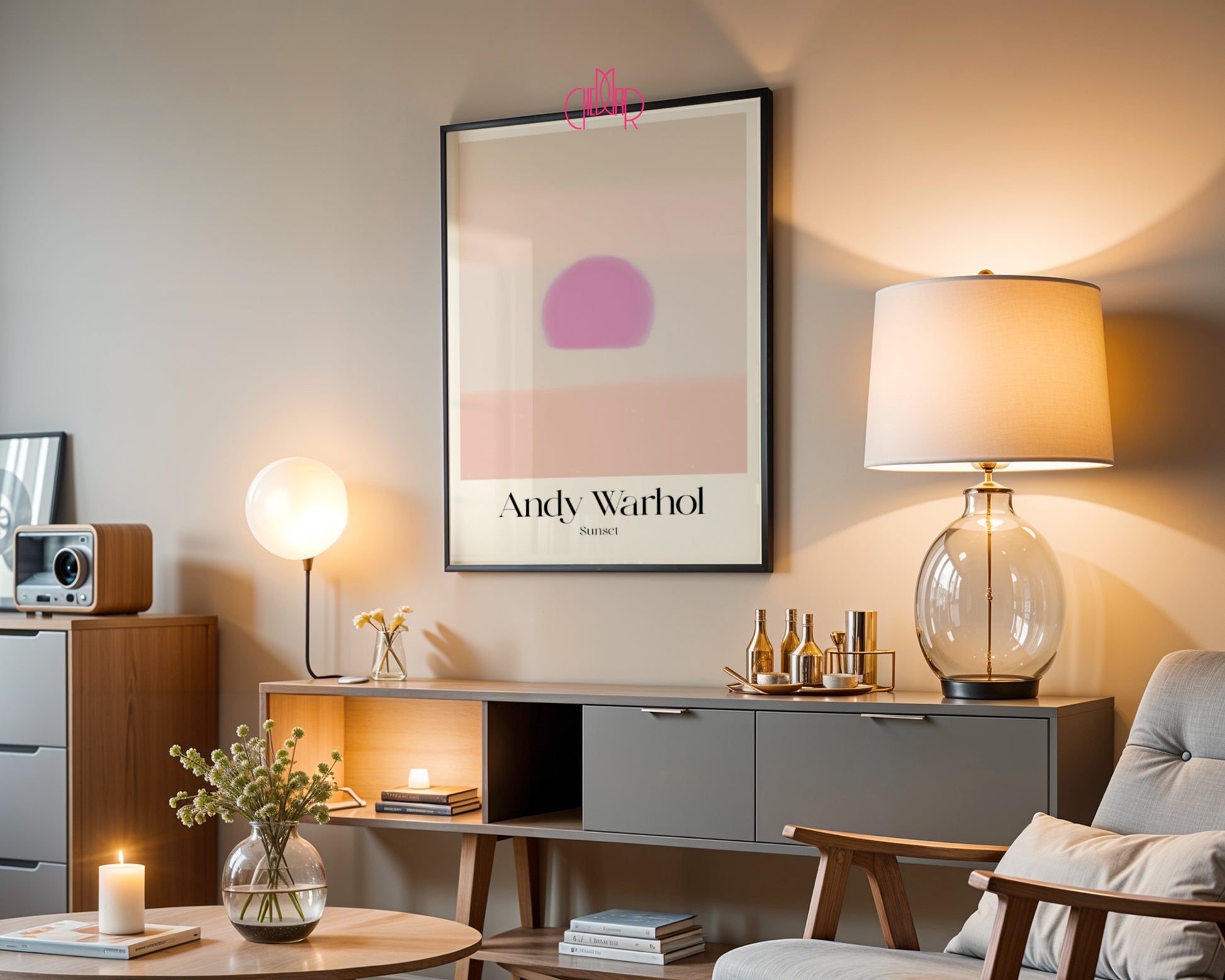 Pastelowe Wybrzeże: Sunset – Andy Warhol, Minimalist Pop Art