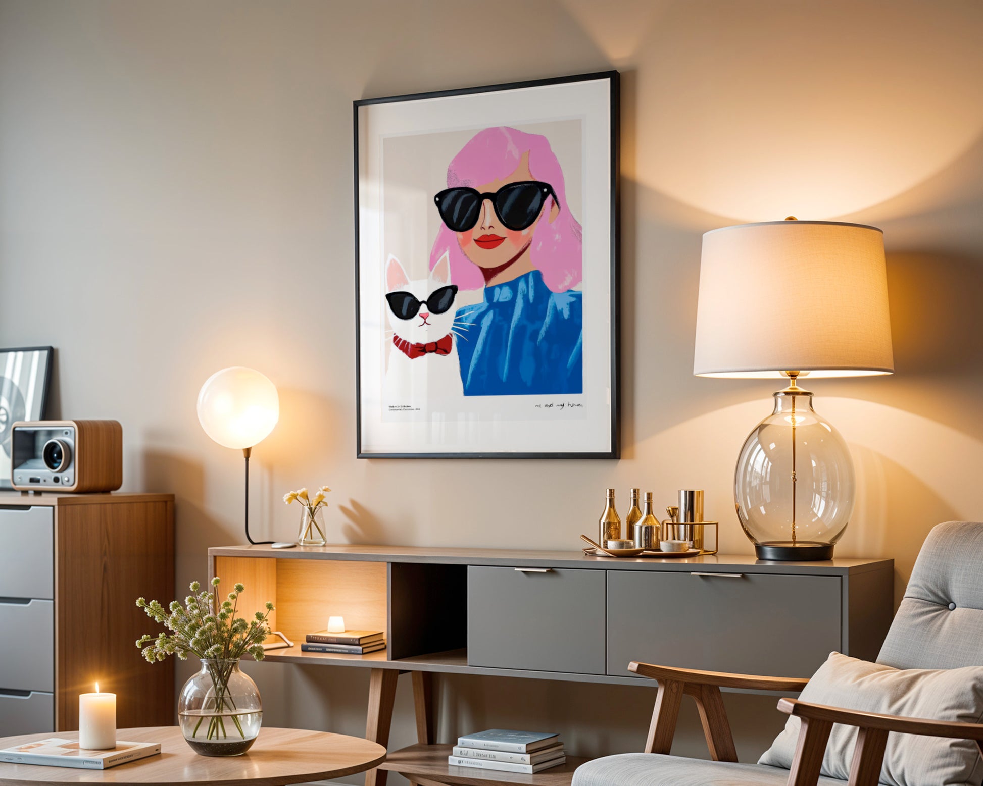 “Me and My Human” Poster – A stylish duo that will steal your heart!