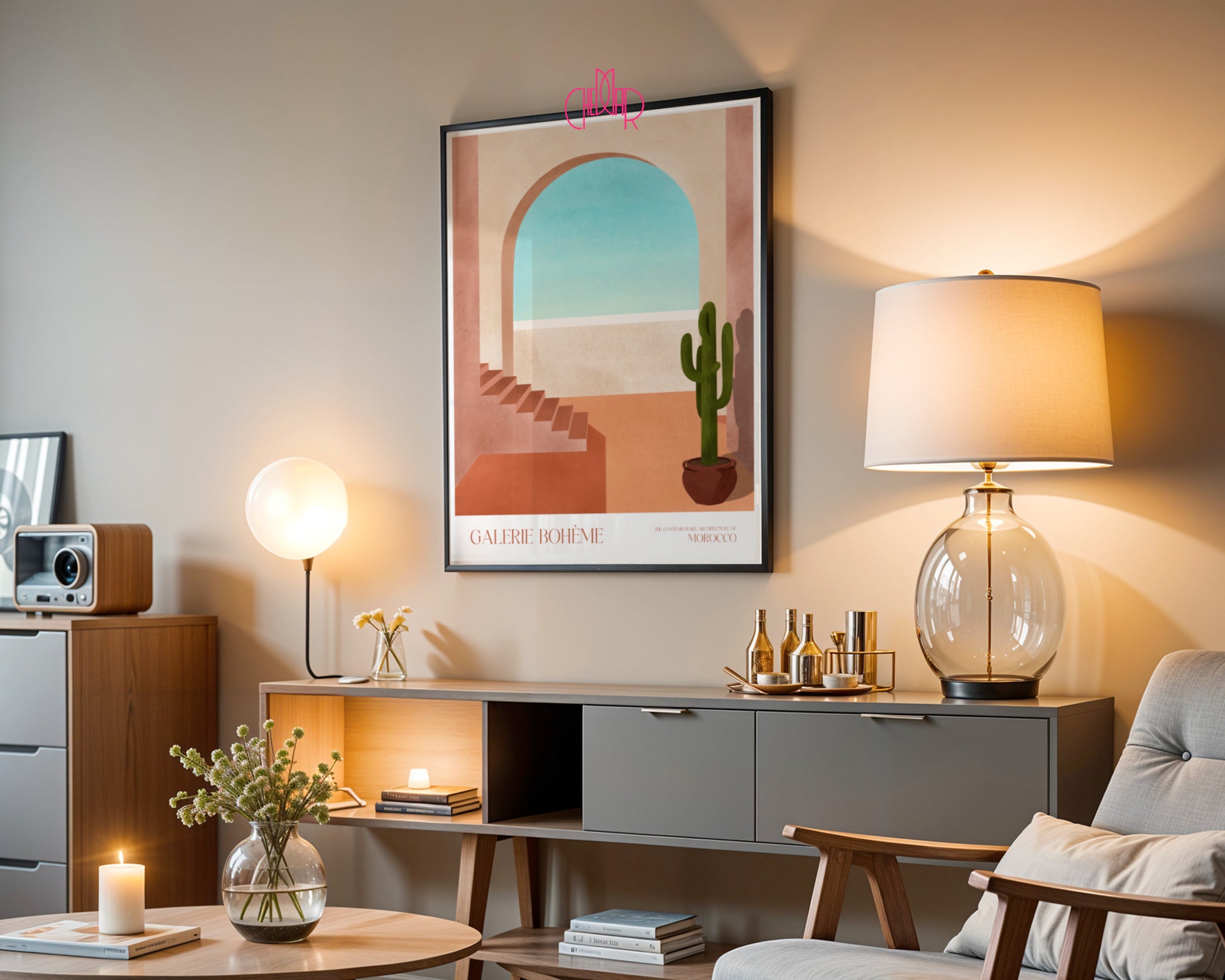 Plakat Maroko, Minimalizm Architektoniczny, Contemporary Art