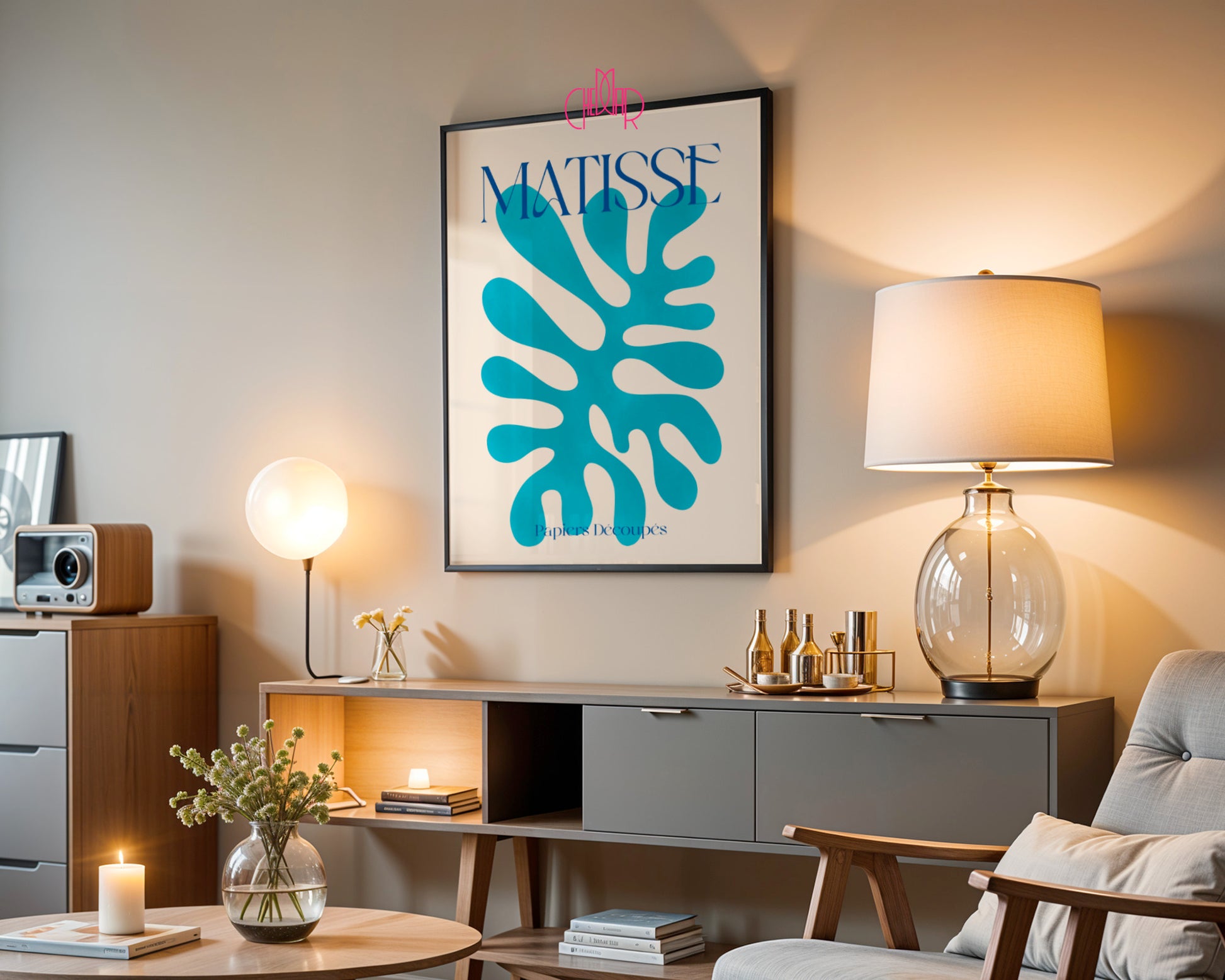 Abstract Coral – Henri Matisse, Papiers Découpés