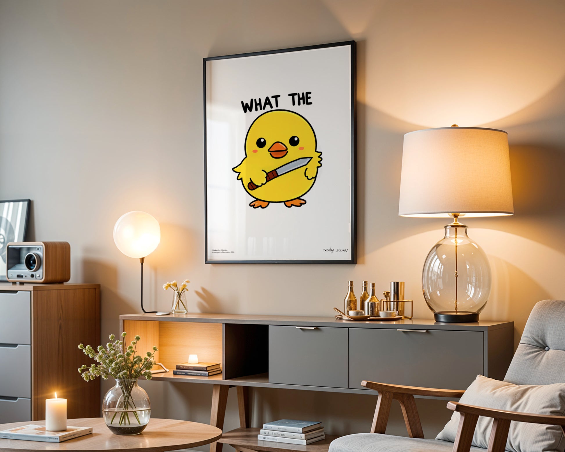 Poster What the Duck, Totally Serious, modernism, contemporary art
