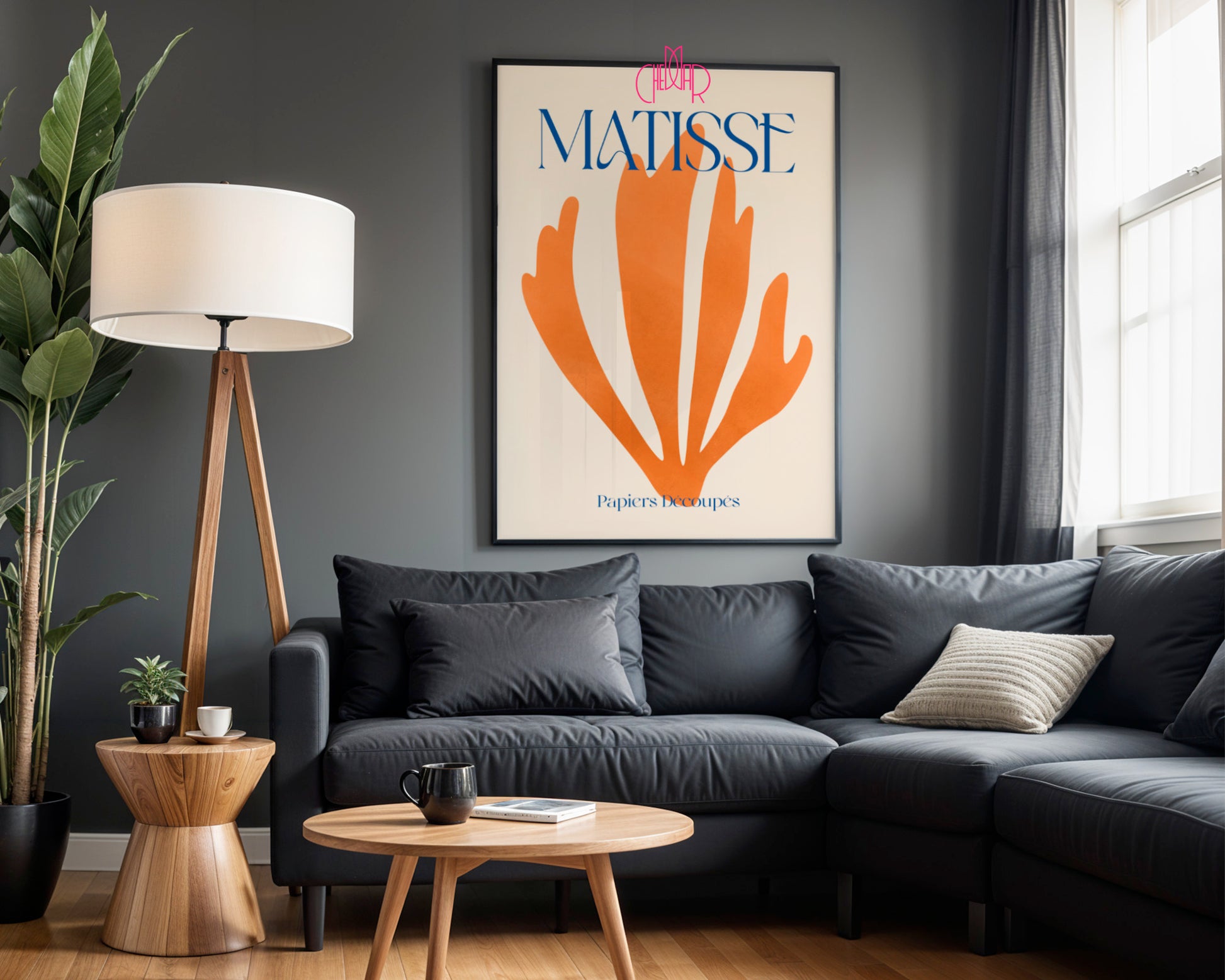 Sunny Abstraction: Orange Bloom – Henri Matisse, Papiers Découpés