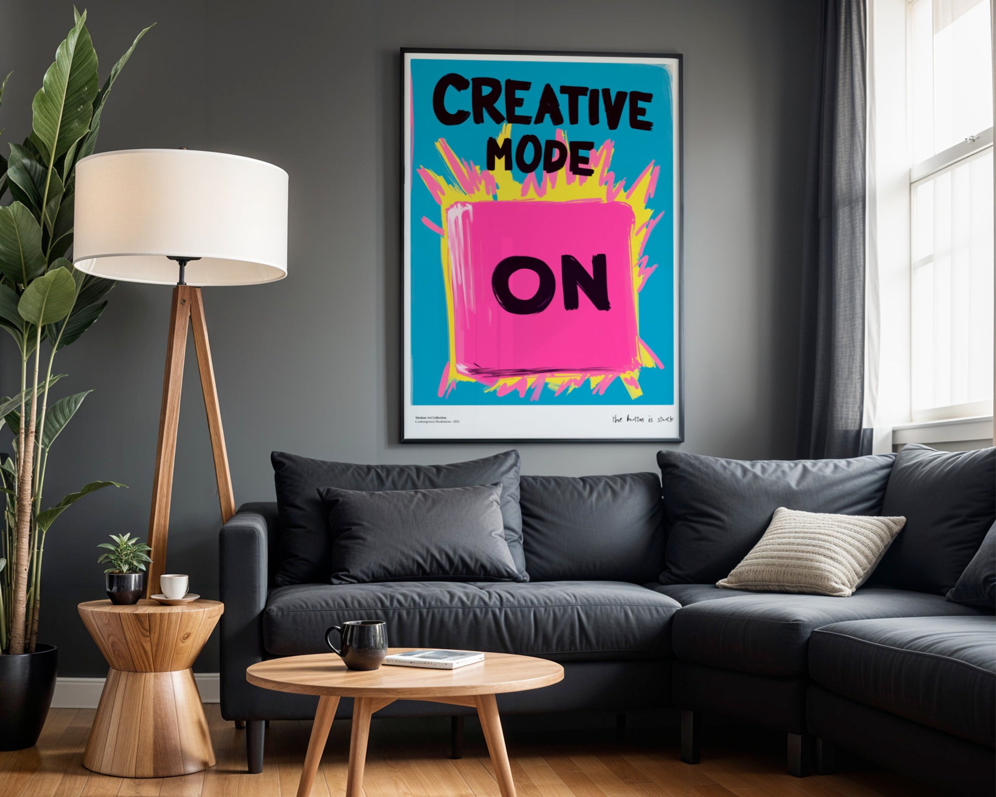 Creative Mode ON poster – your button for endless inspiration!