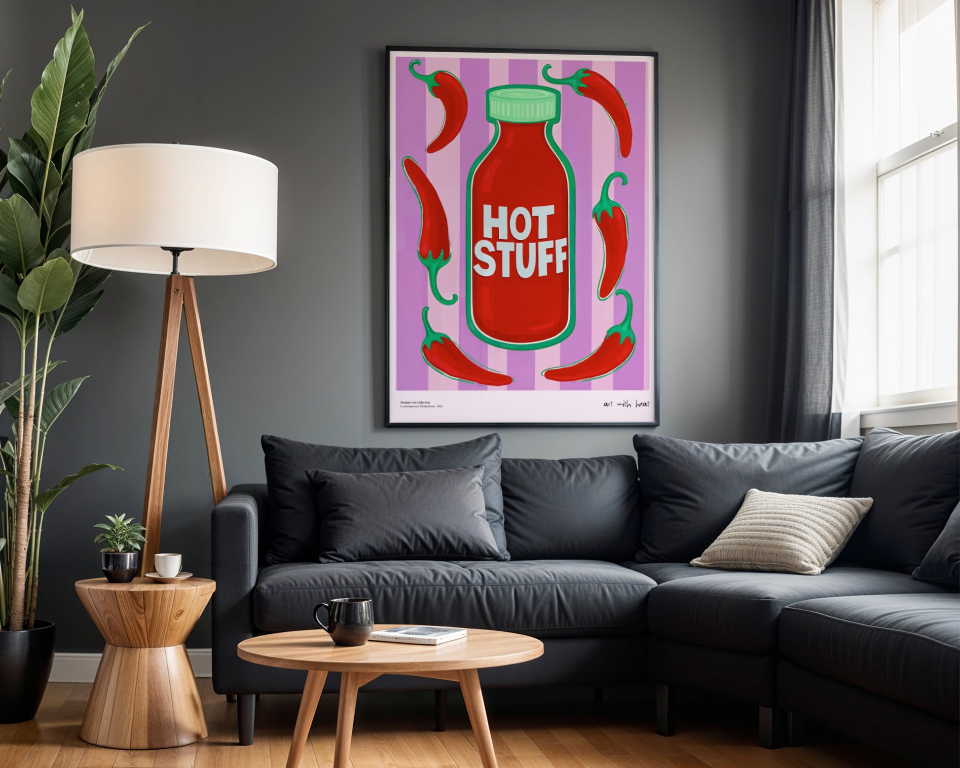 Hot Stuff Poster, Art with Heat, Modernism, Contemporary Art
