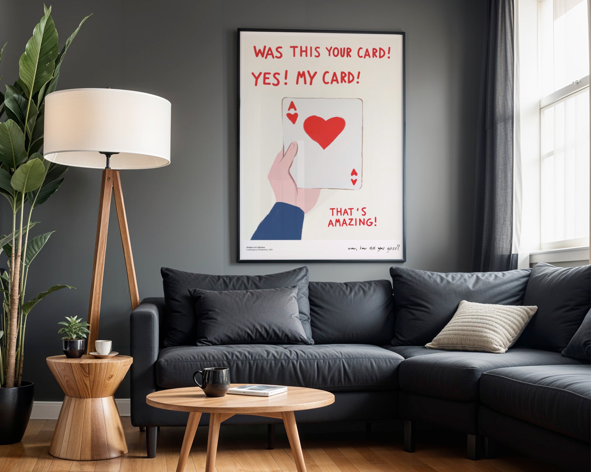 Amazing Card poster, Ace of Hearts, modernism, contemporary art