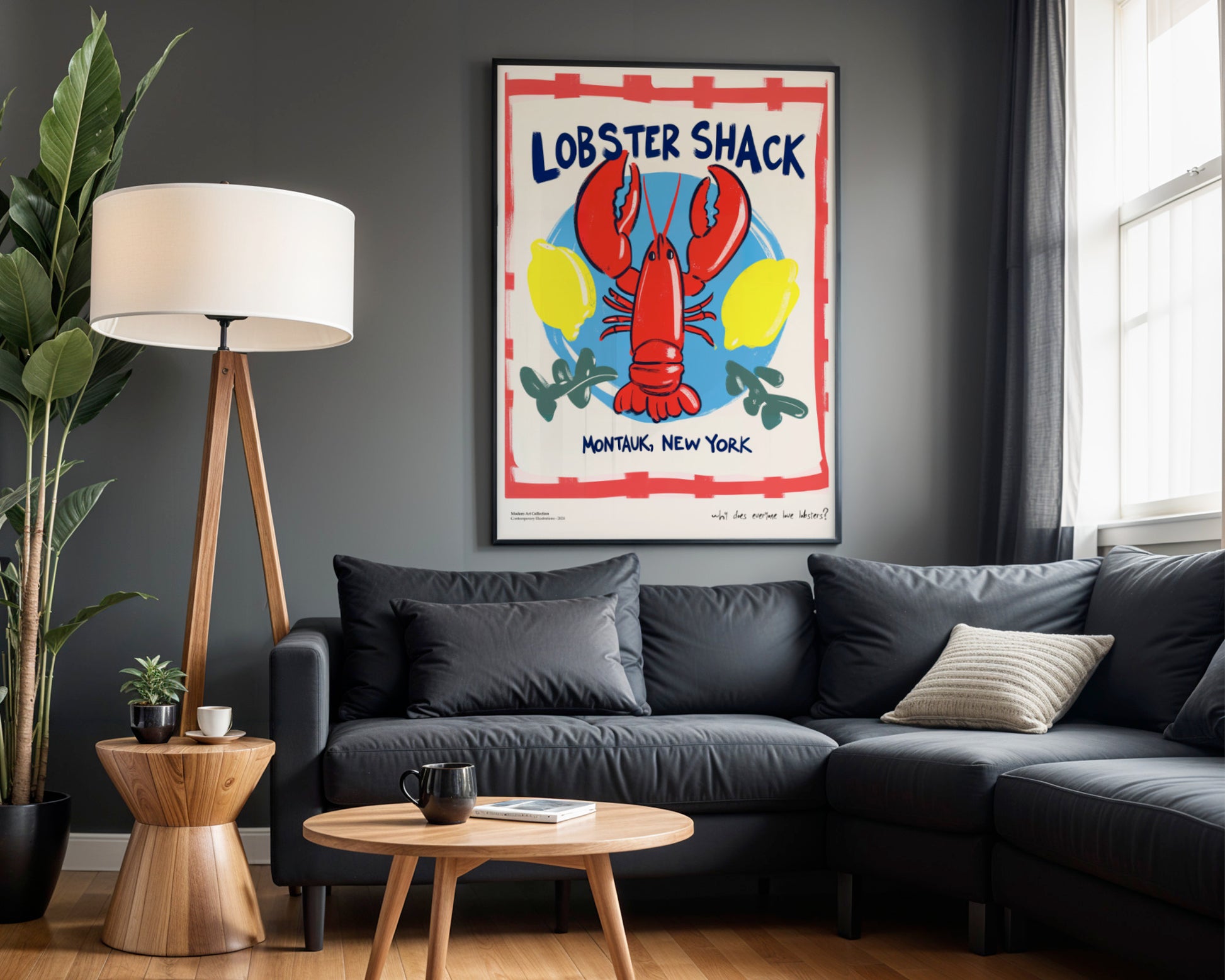 "Lobster Shack" Poster - Bring the Montauk vibe right into your kitchen!
