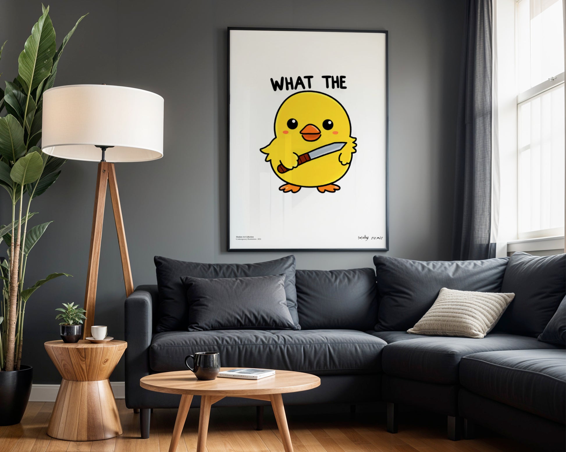 Poster What the Duck, Totally Serious, modernism, contemporary art