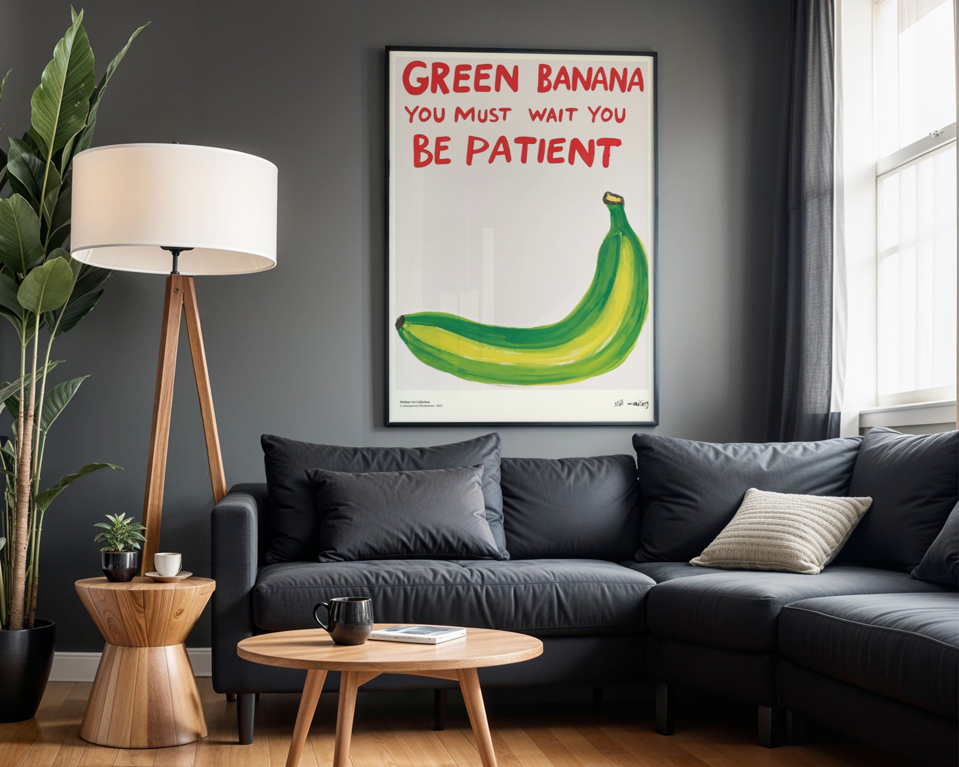 Green Banana Poster – A Stylish Lesson in Patience in Your Home!
