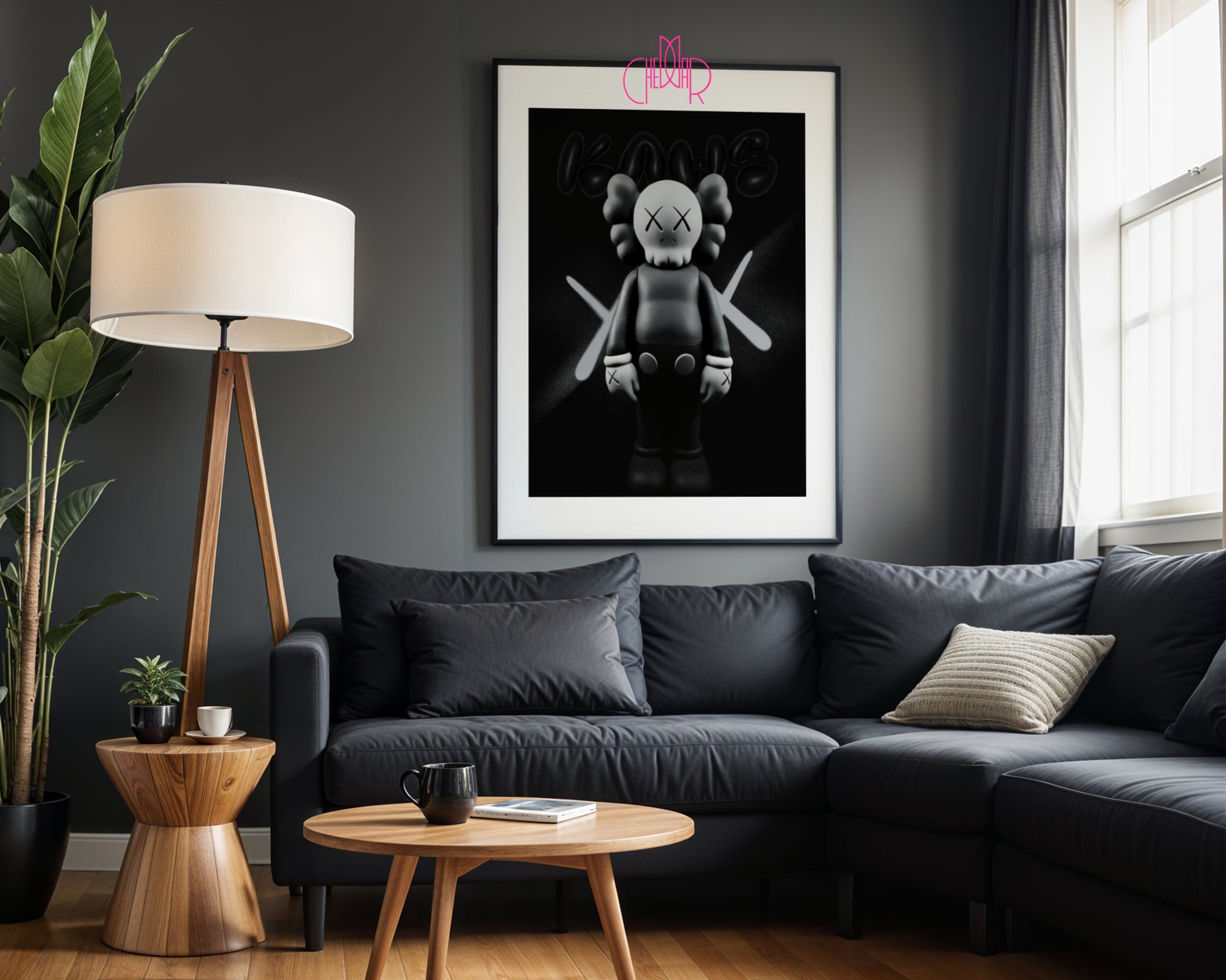 KAWS – Grey Companion: Monochromatic Design Icon