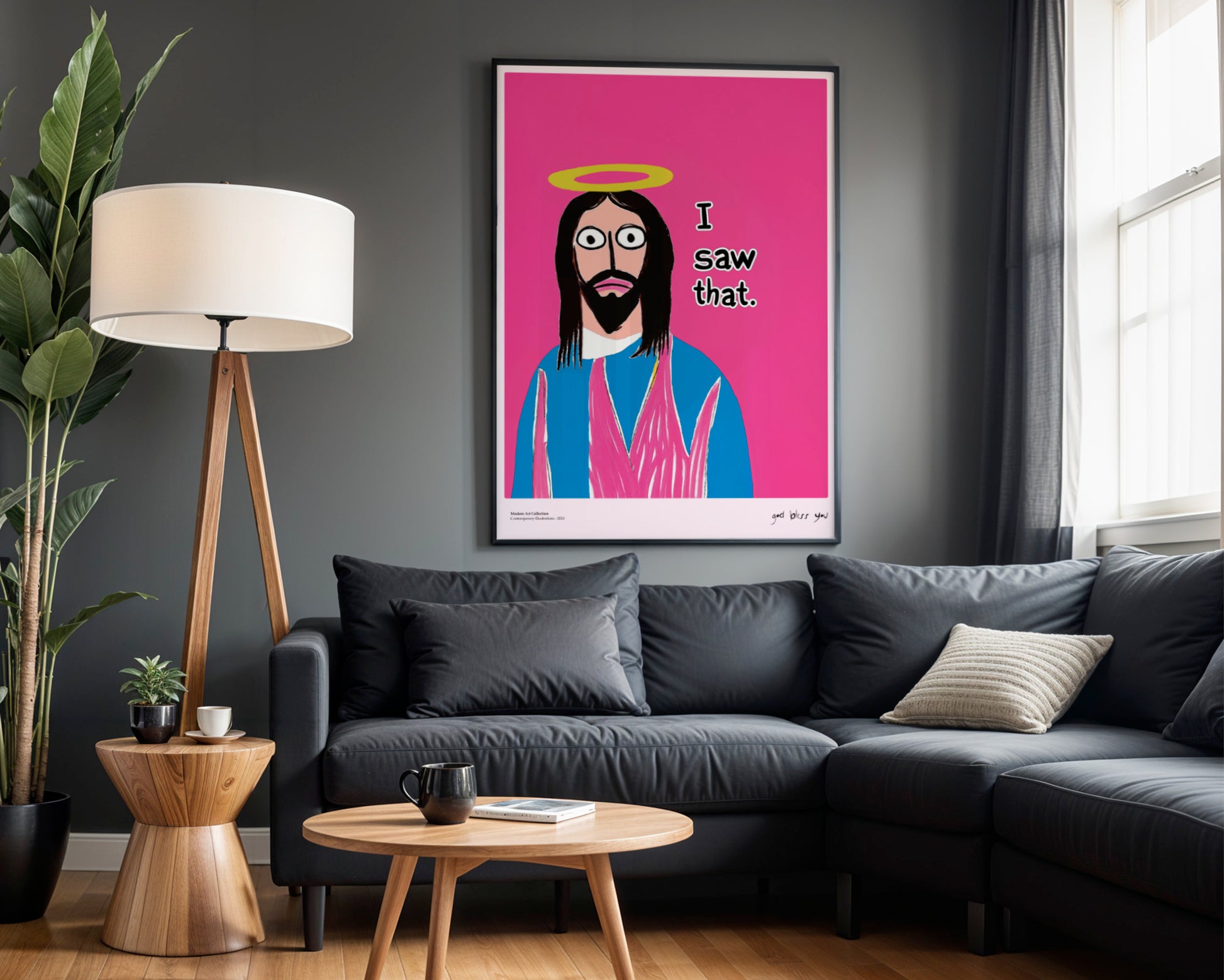 I Saw That poster, Jesus Art, modernism, contemporary art