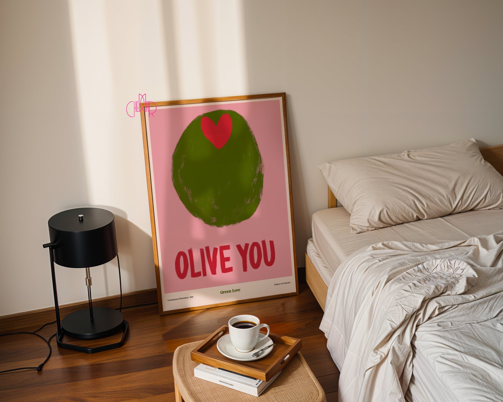 "Olive You" Poster – A Sweet Confession in the Modern Art Style!