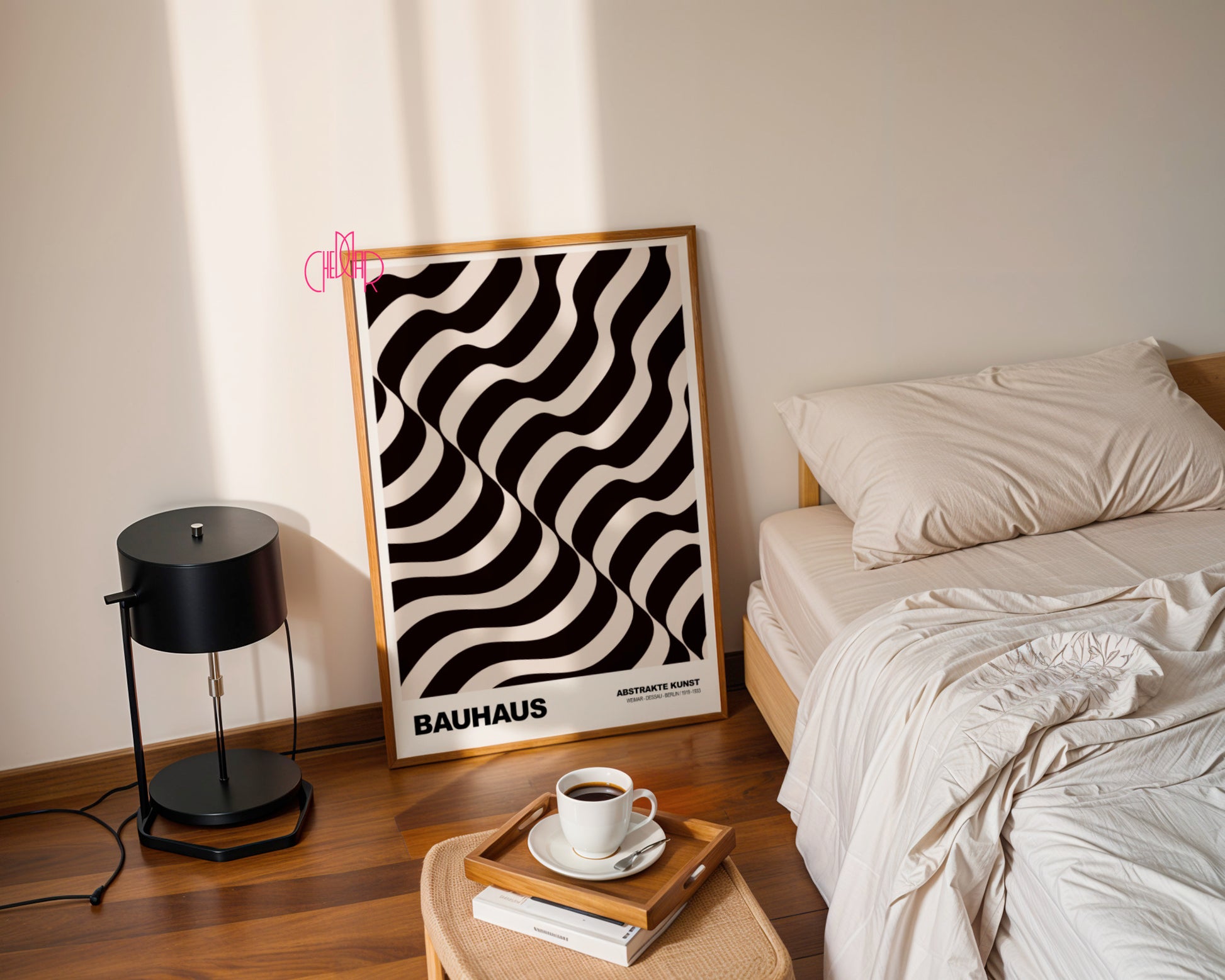 Płynna Geometria: Wavy Monolith – Bauhaus, Abstract Kinetic Flow