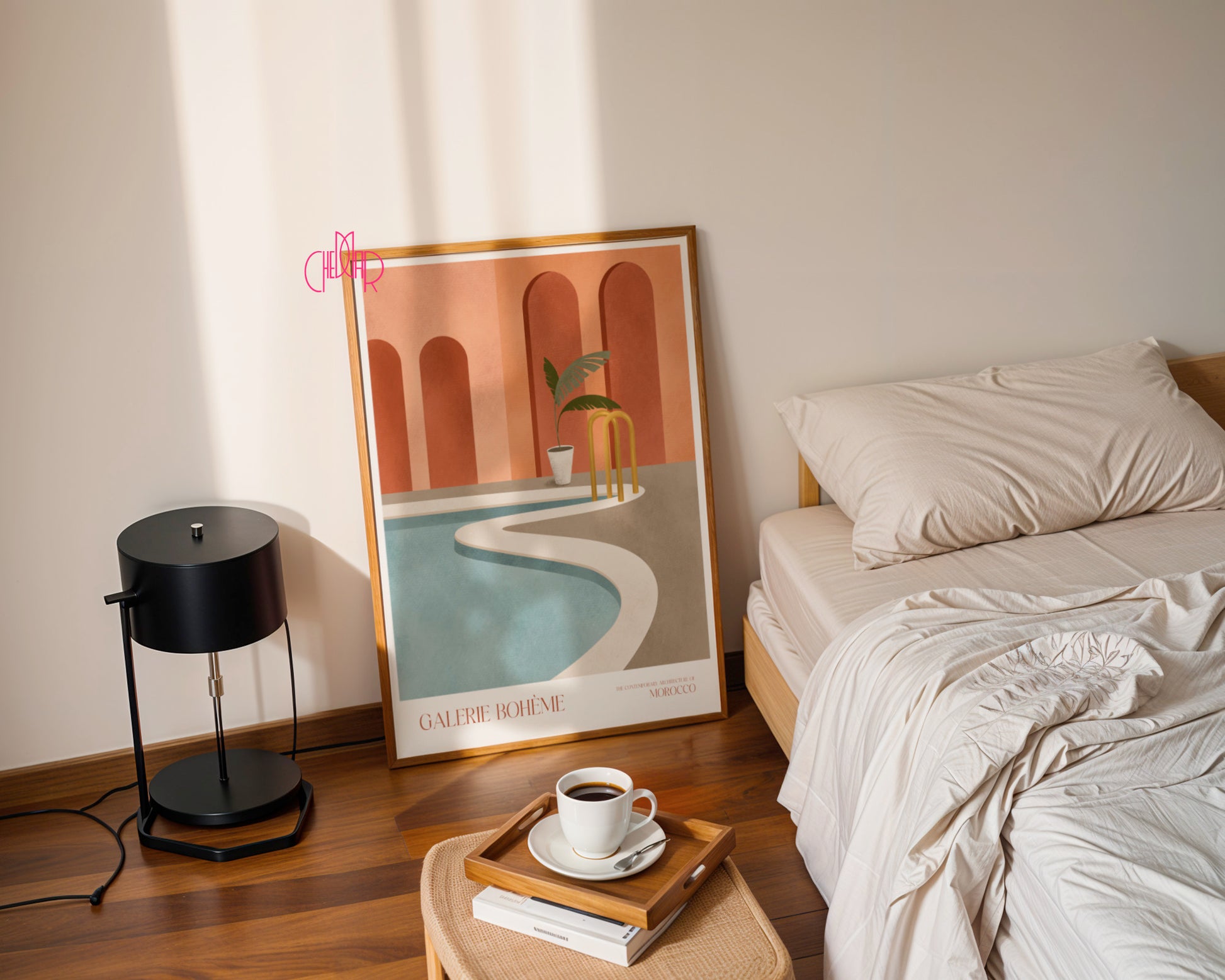 Plakat Moroccan Pool, Galerie Bohème, Contemporary Art, Minimalizm