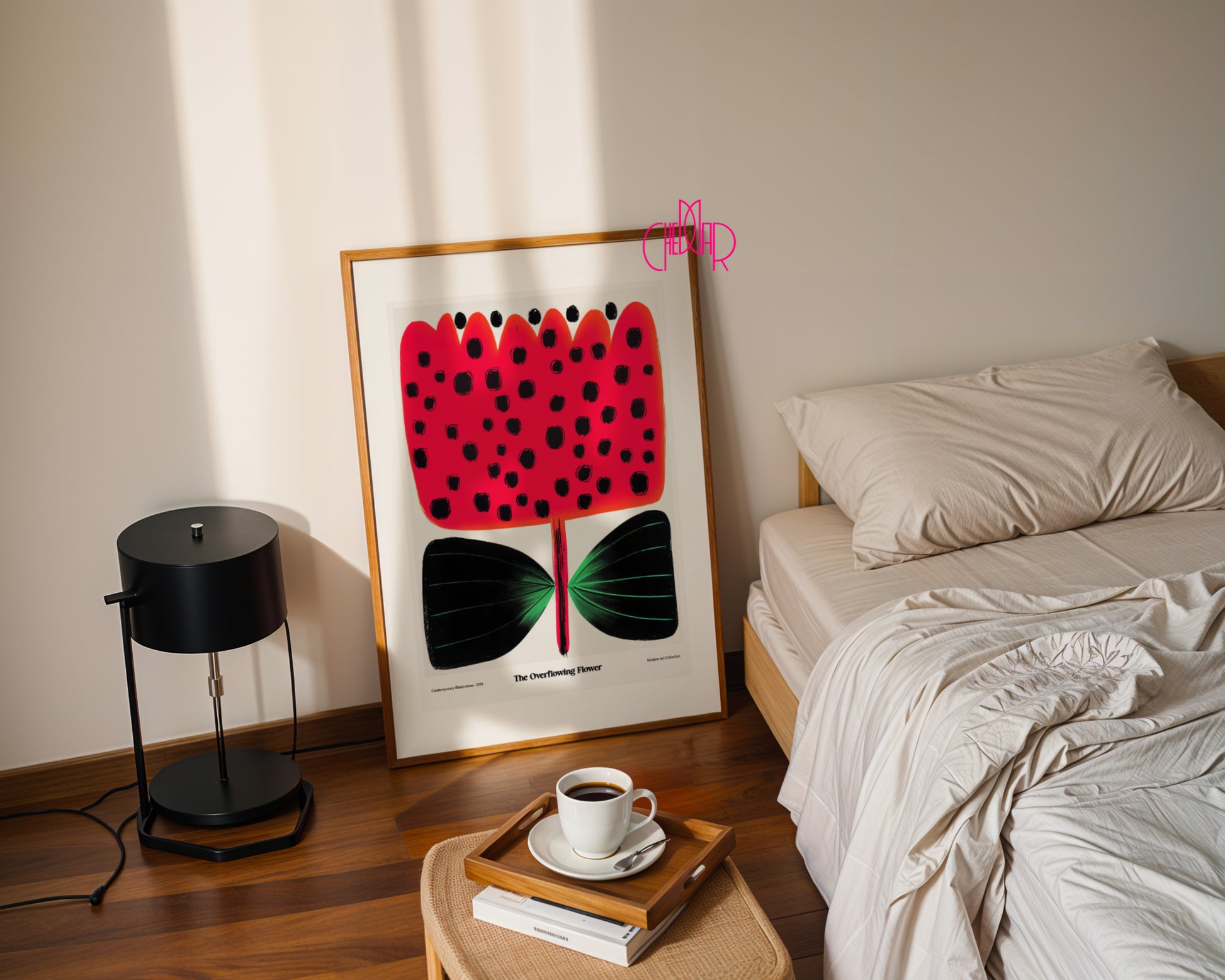 "Overlowing Flower" poster, a blooming flower