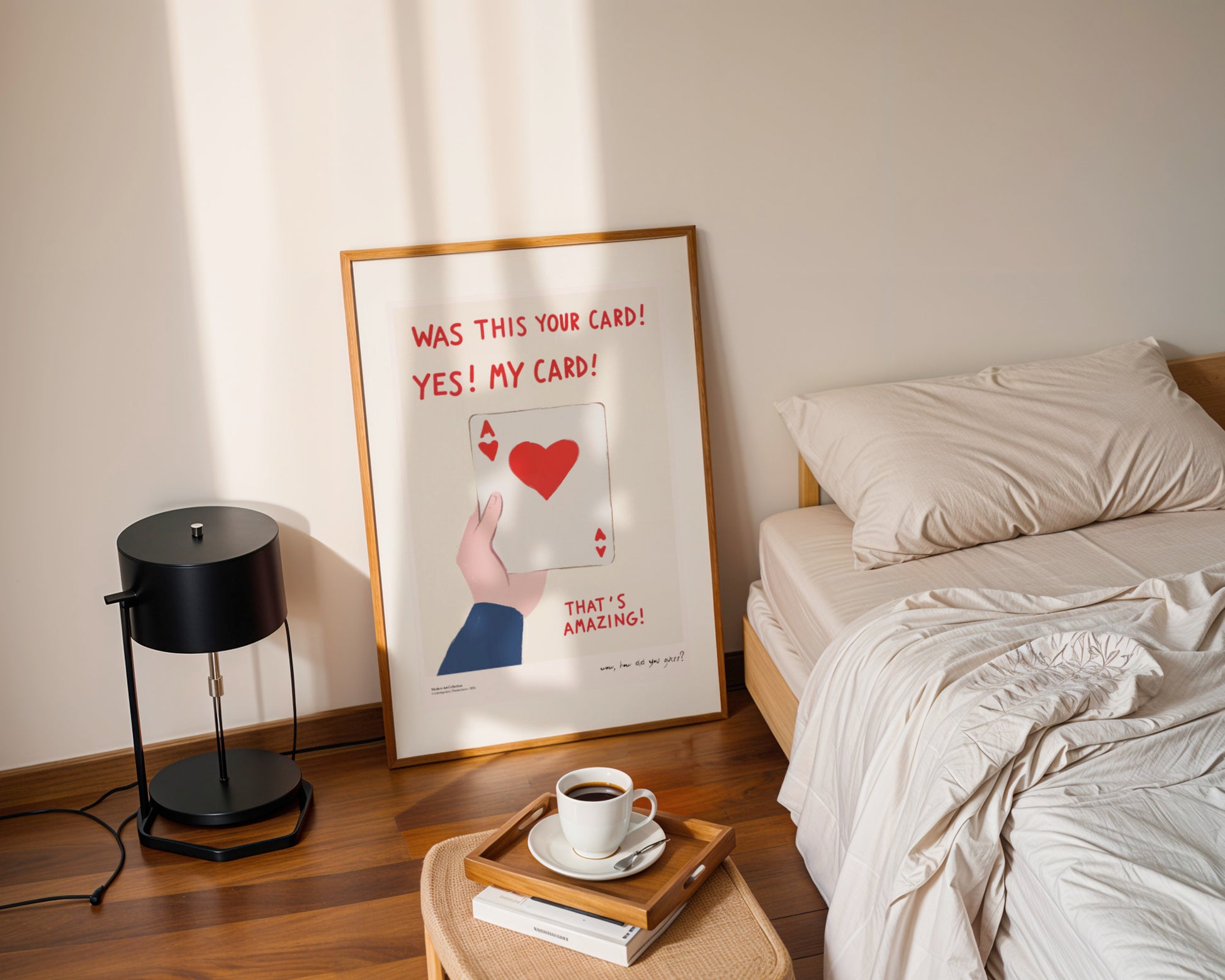 Amazing Card poster, Ace of Hearts, modernism, contemporary art