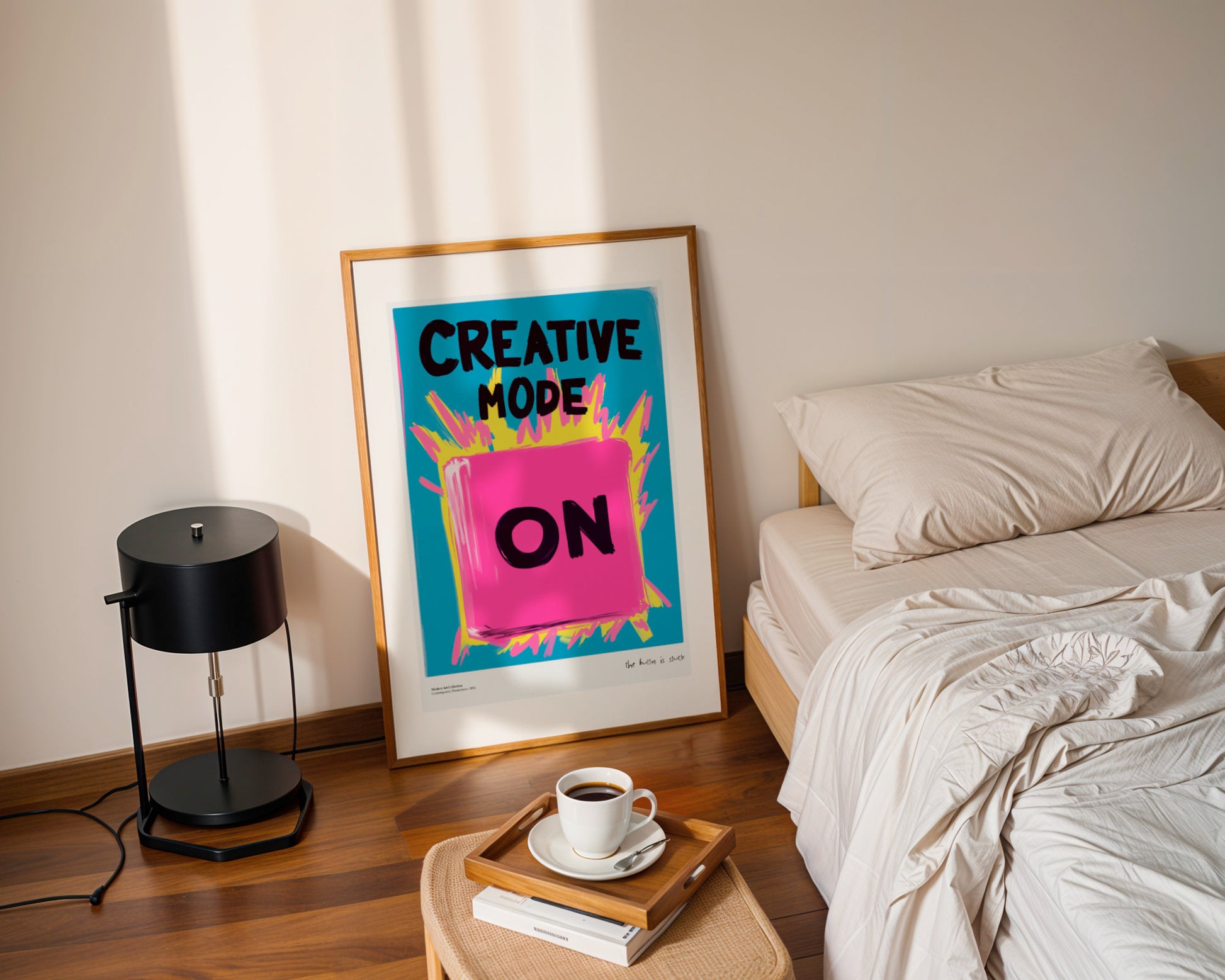 Creative Mode ON poster – your button for endless inspiration!