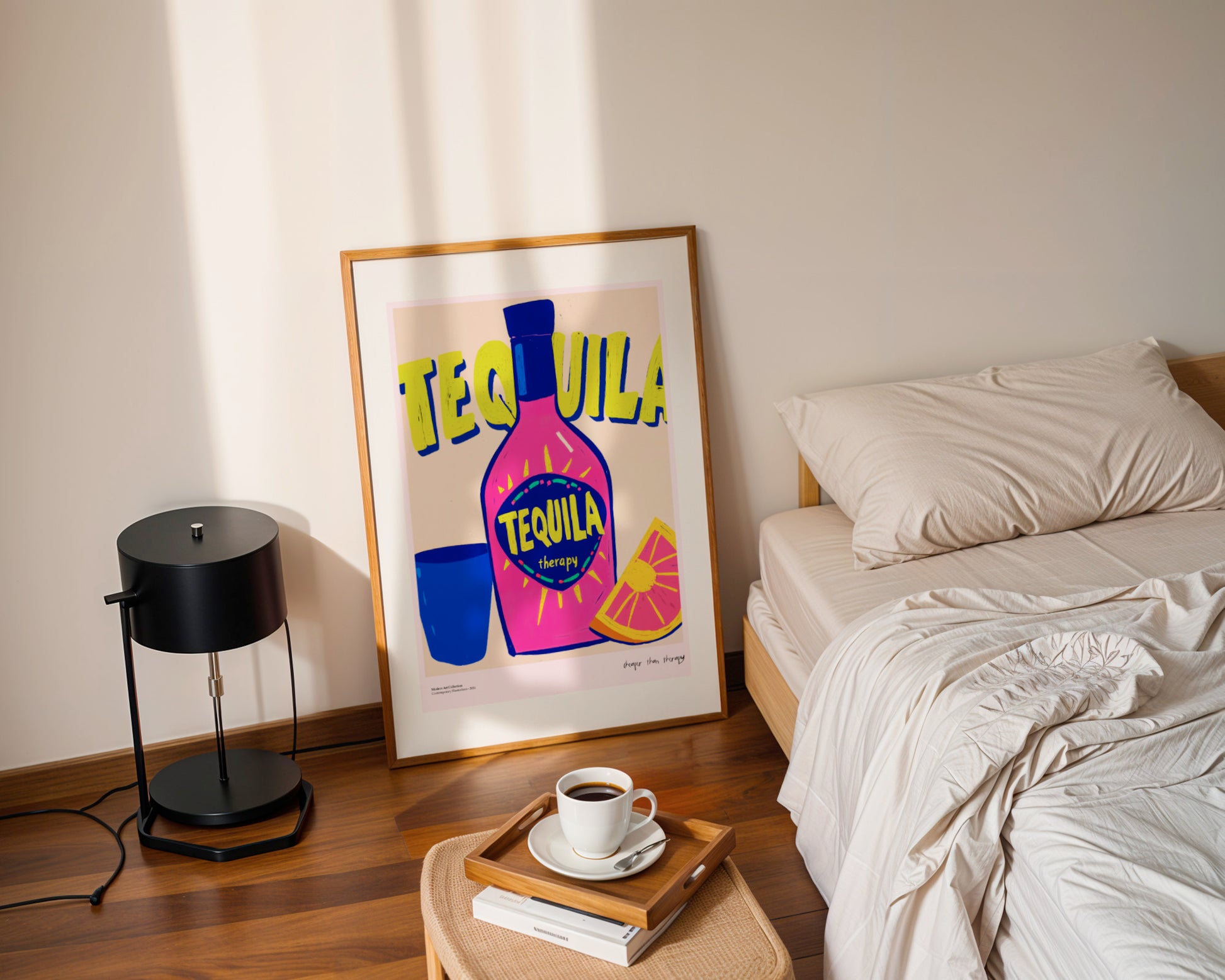 Tequila Therapy Poster – Because the best conversations happen over salt and lemon!