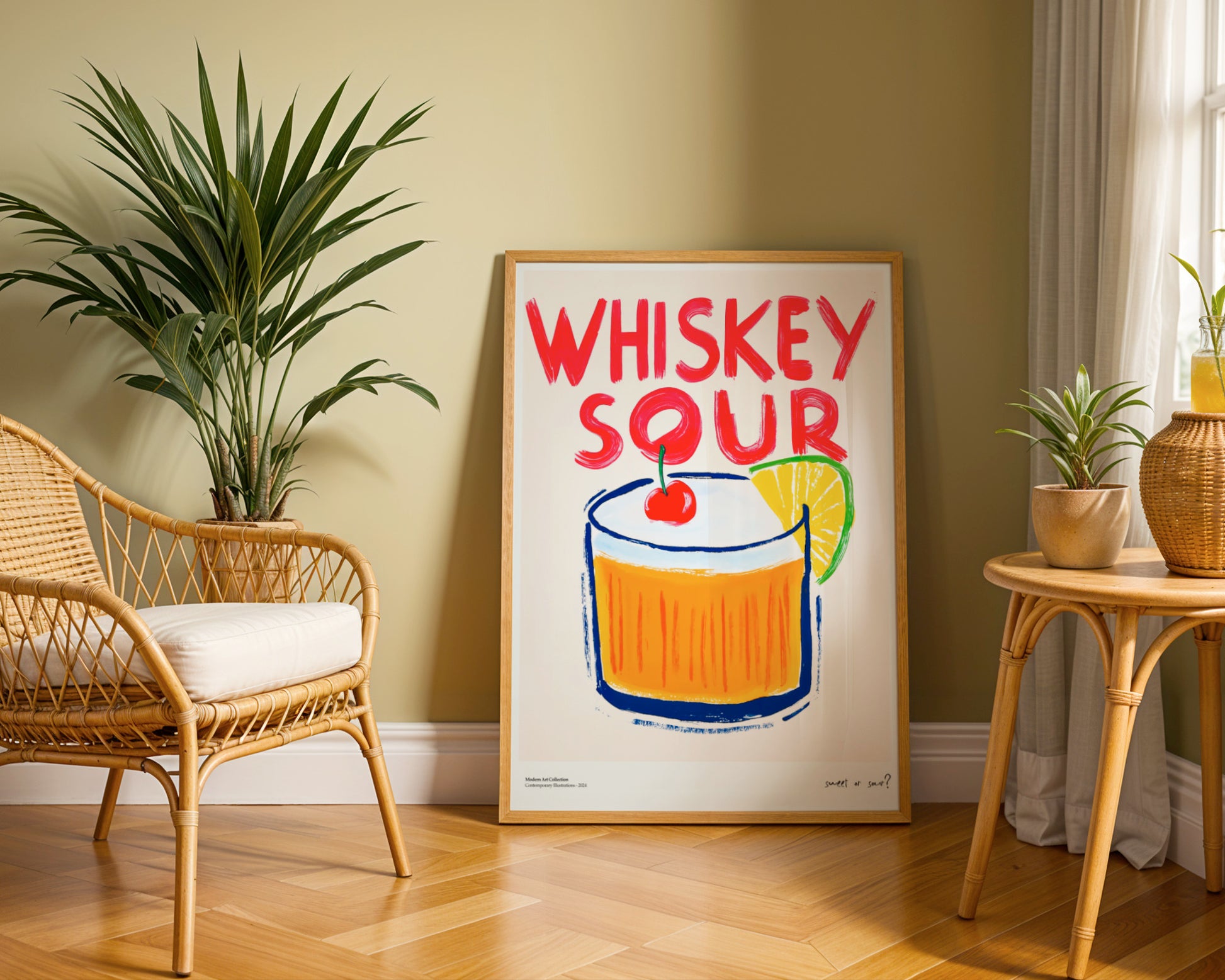 “Whiskey Sour” poster – A classic with a fun twist!