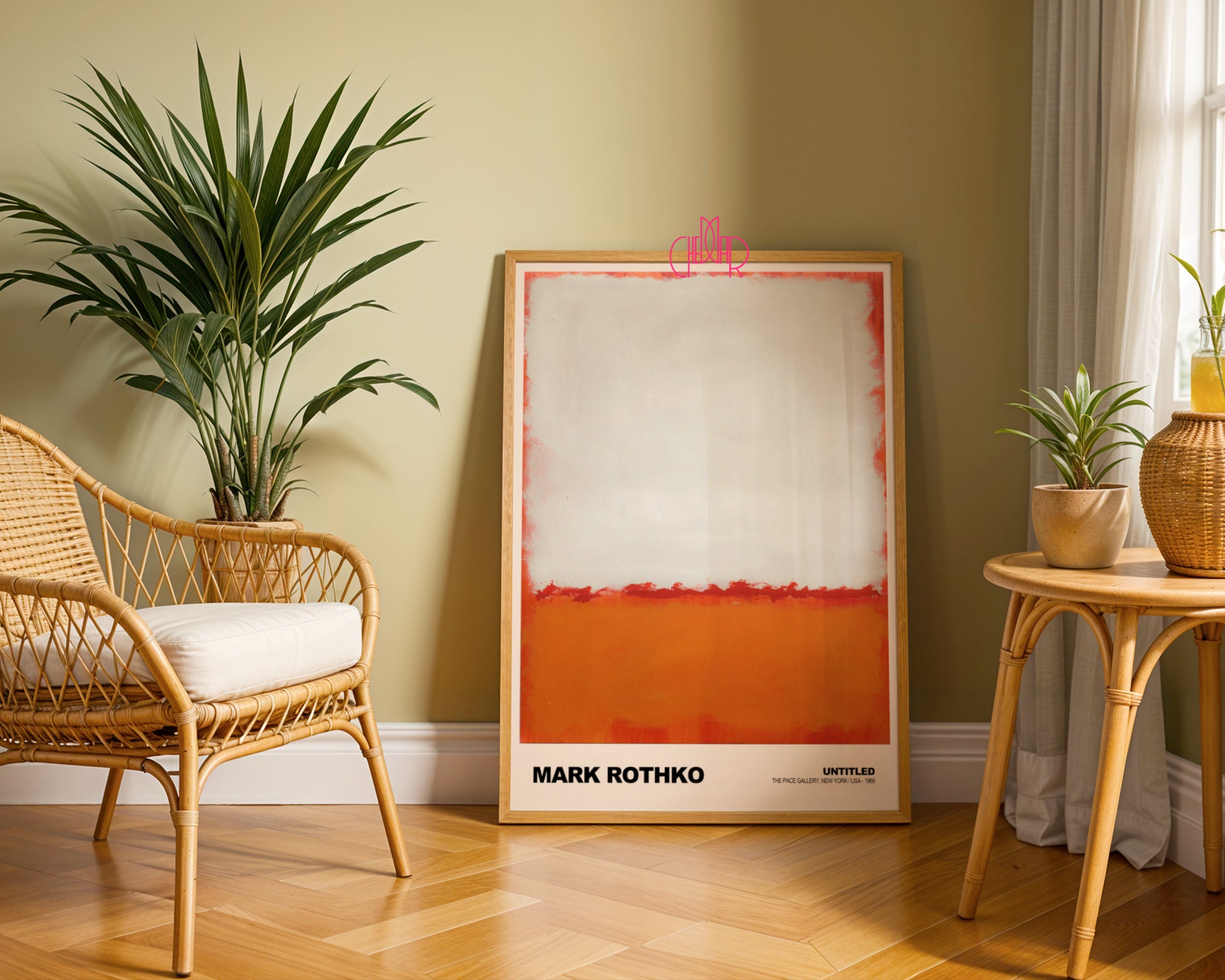 Eteryczne Horyzonty: Alabaster Drift – Mark Rothko, Untitled (Orange and White)