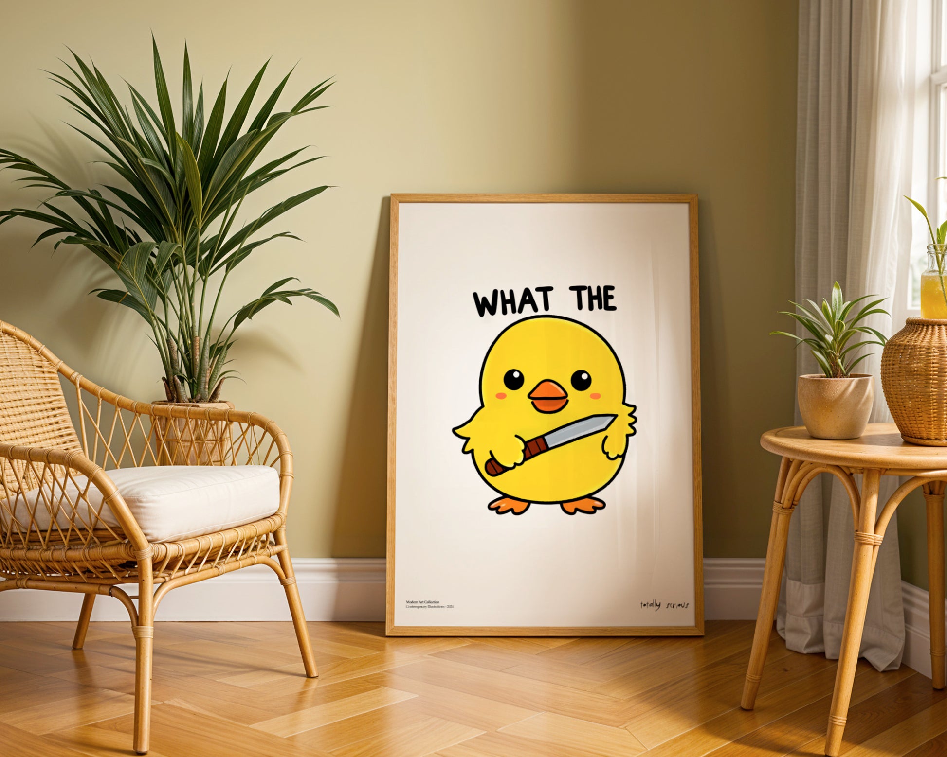 Poster What the Duck, Totally Serious, modernism, contemporary art