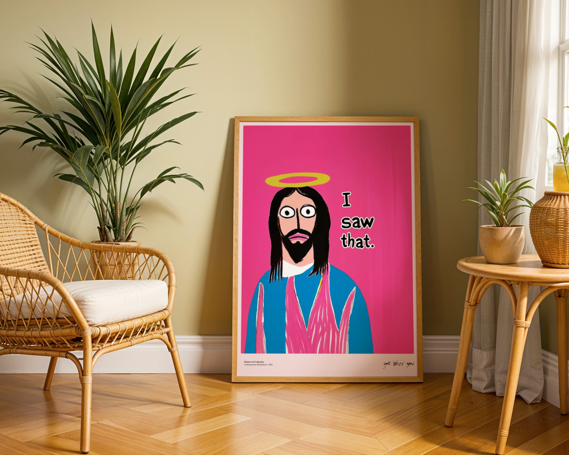 I Saw That poster, Jesus Art, modernism, contemporary art