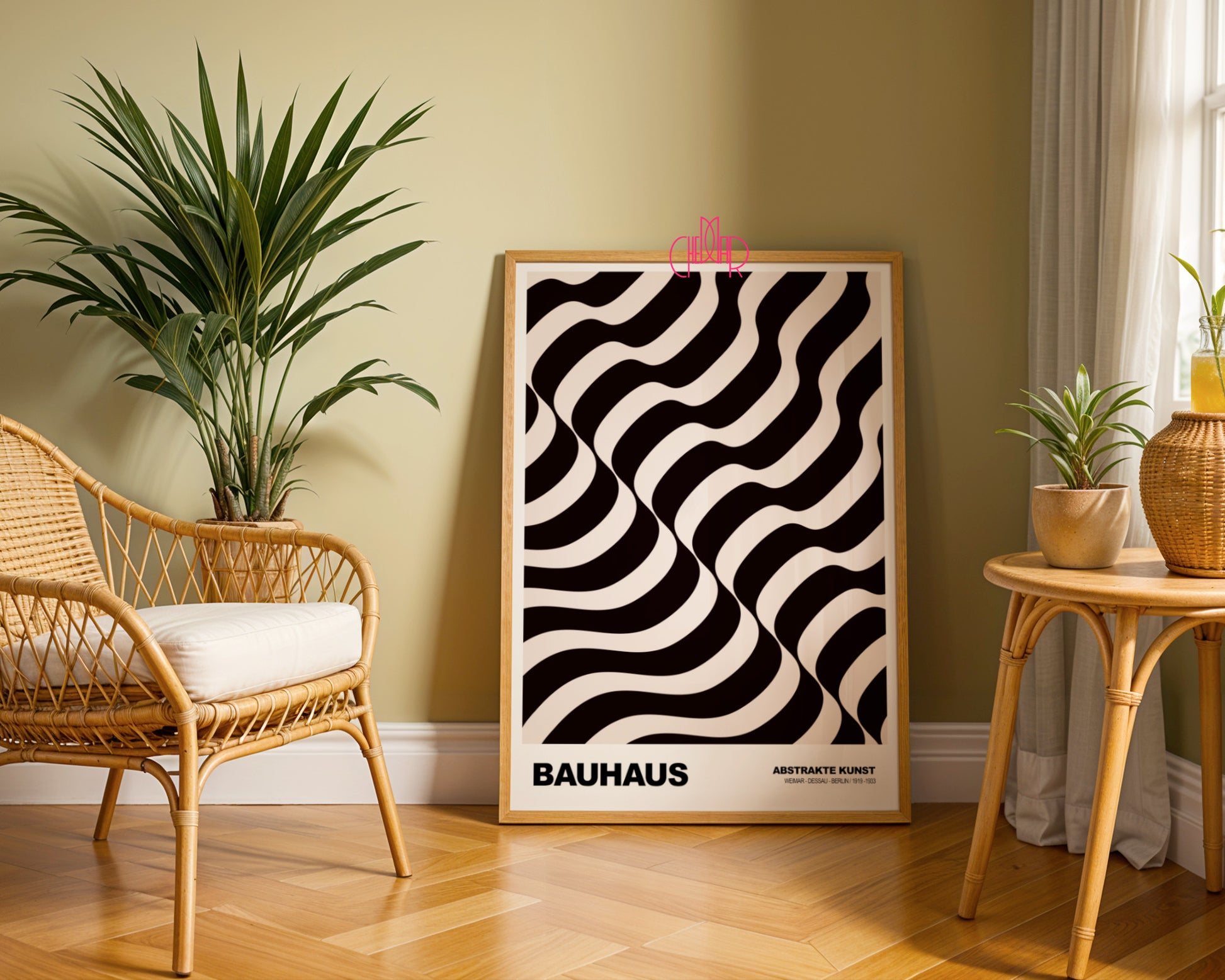 Płynna Geometria: Wavy Monolith – Bauhaus, Abstract Kinetic Flow