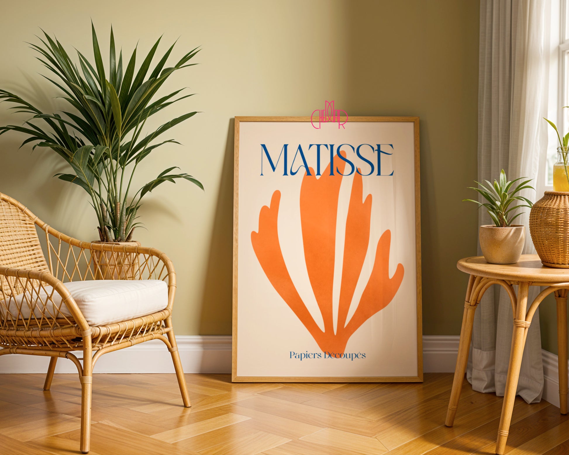 Sunny Abstraction: Orange Bloom – Henri Matisse, Papiers Découpés