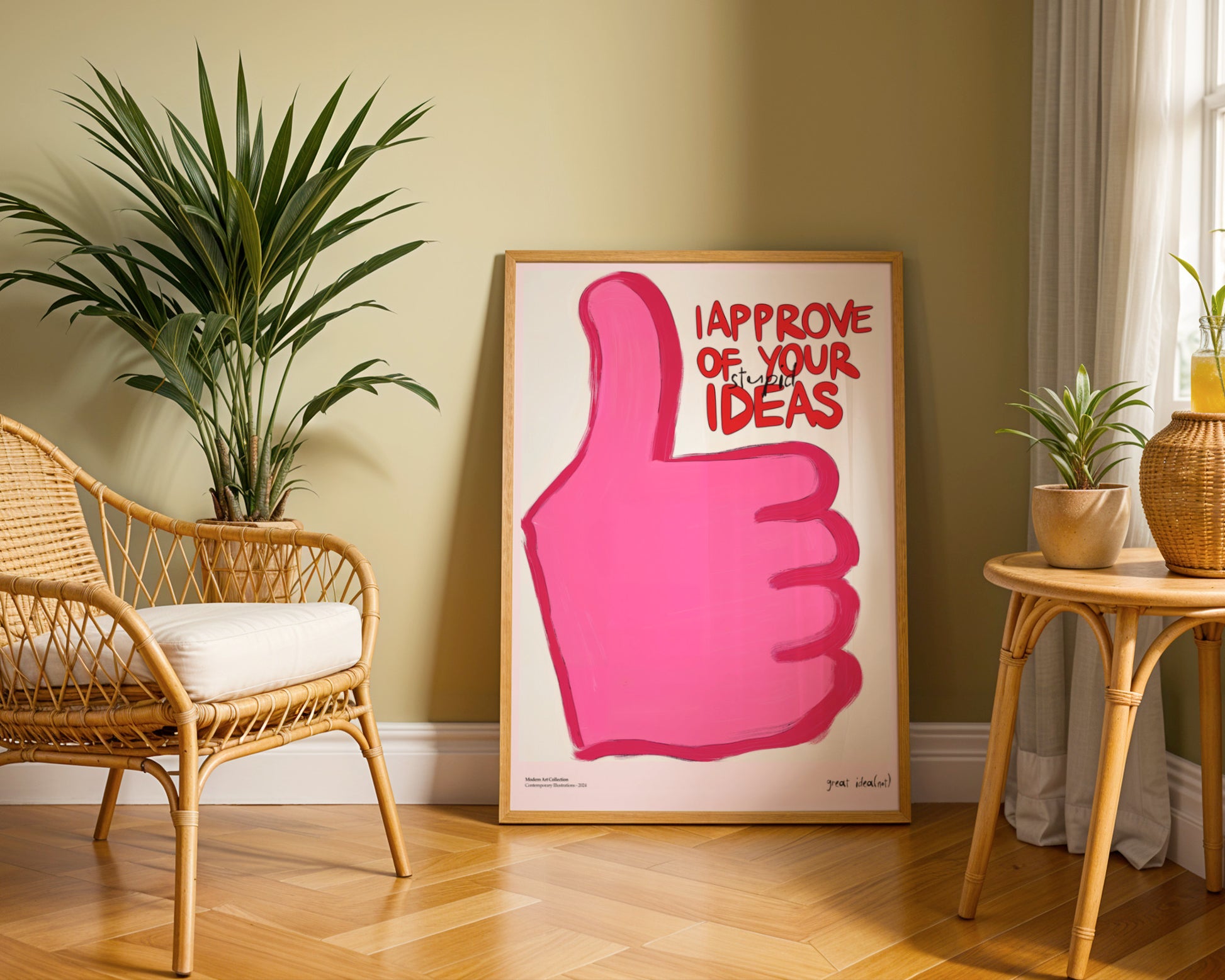 "I Approve" Poster - Ironic Appreciation of Your Craziest Ideas!