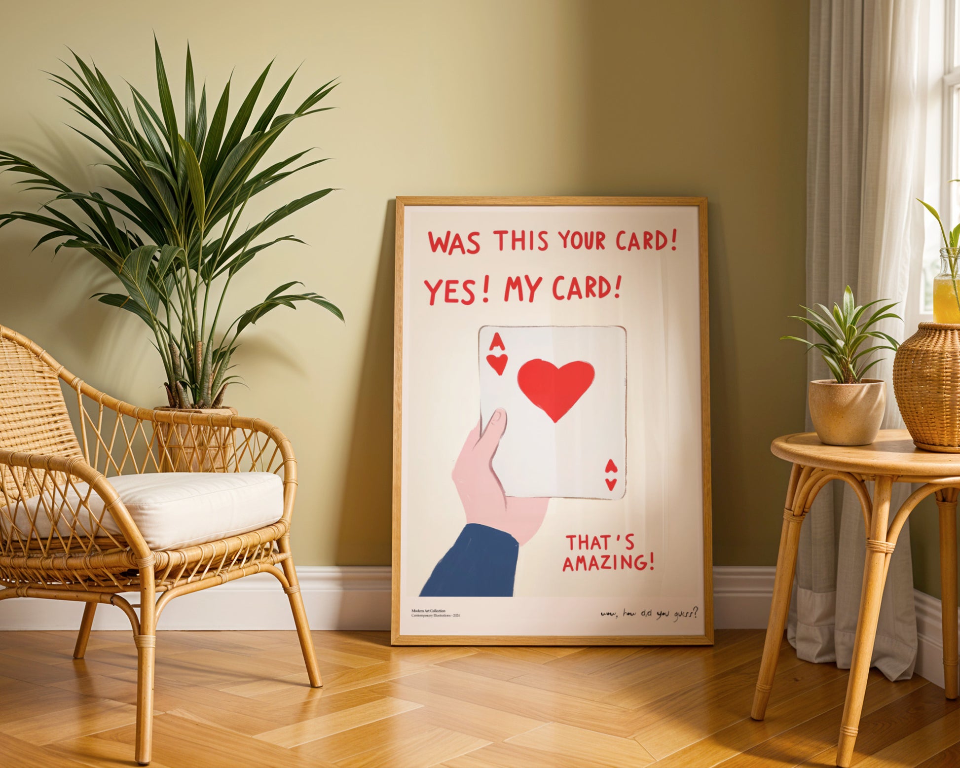 Amazing Card poster, Ace of Hearts, modernism, contemporary art
