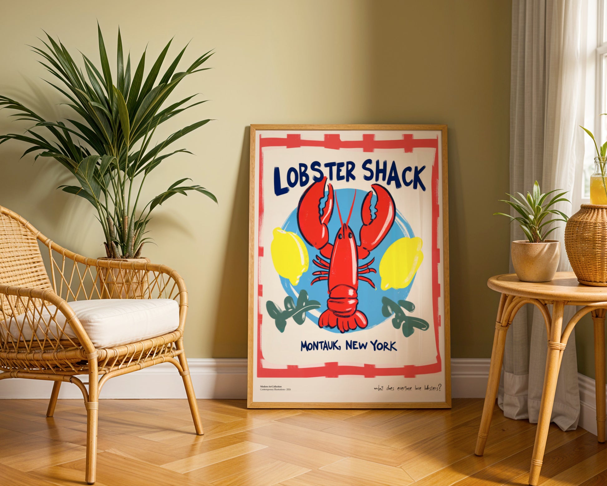 "Lobster Shack" Poster - Bring the Montauk vibe right into your kitchen!