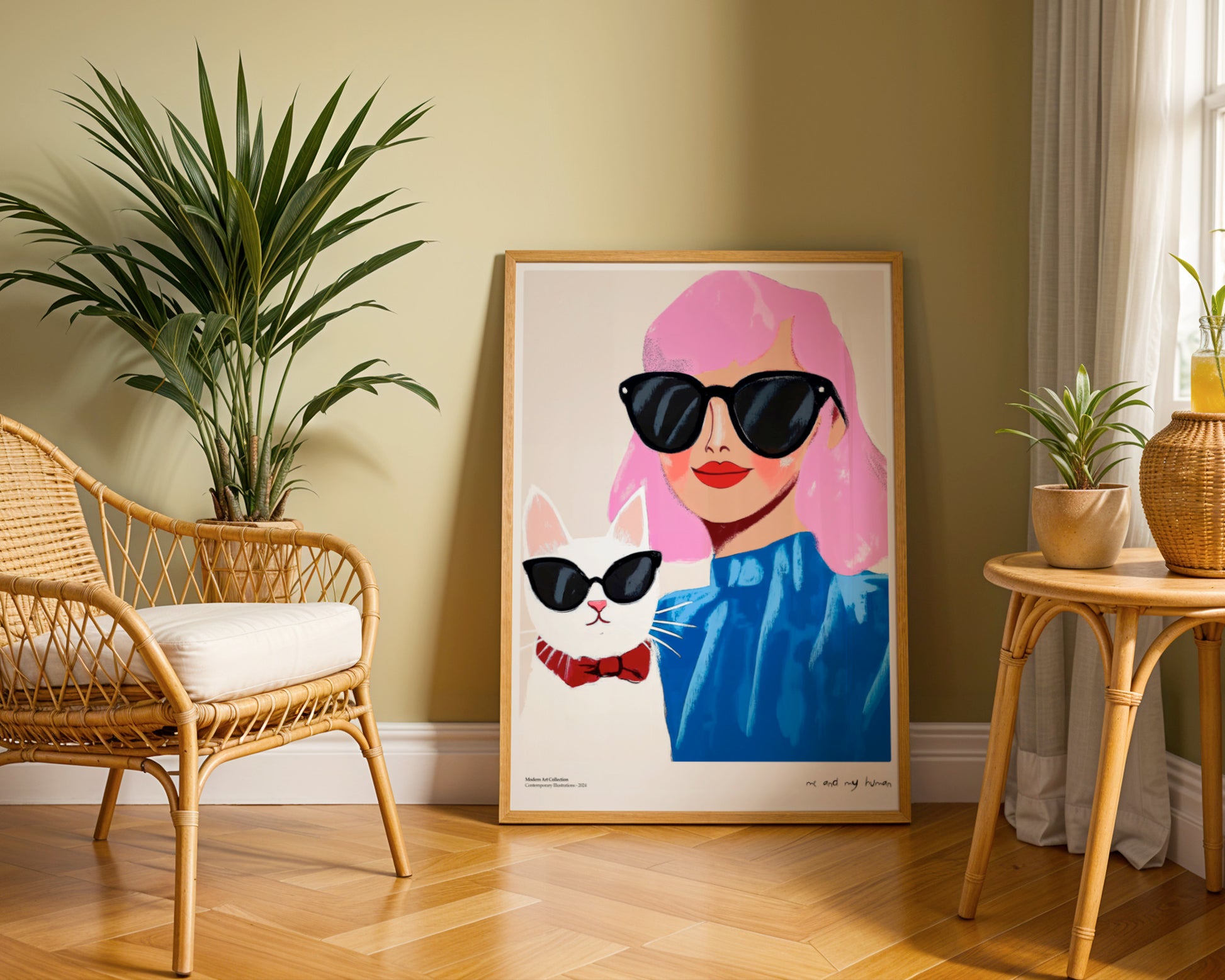 “Me and My Human” Poster – A stylish duo that will steal your heart!