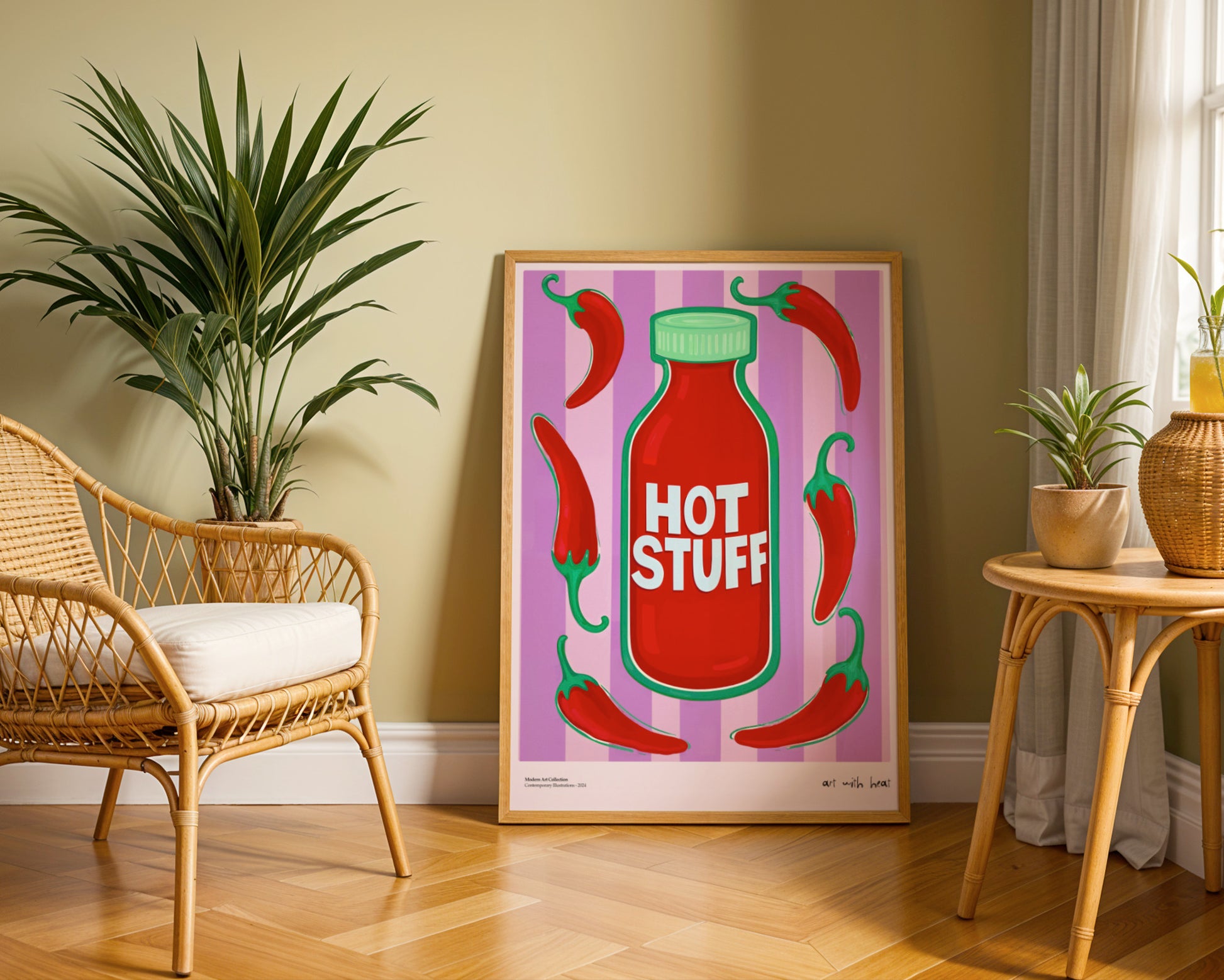 Hot Stuff Poster, Art with Heat, Modernism, Contemporary Art